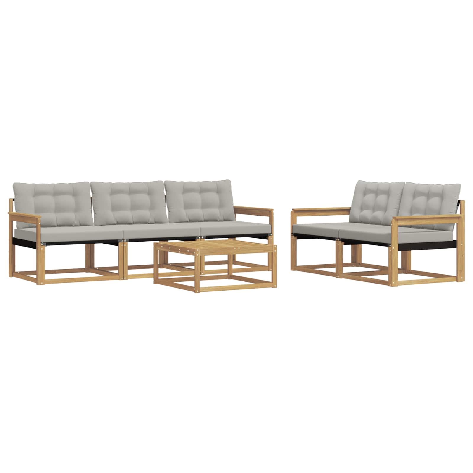 Set vanjskih sofa 6 pcs Bijela i svjetlosiva 79 x 79 x 37 cm
