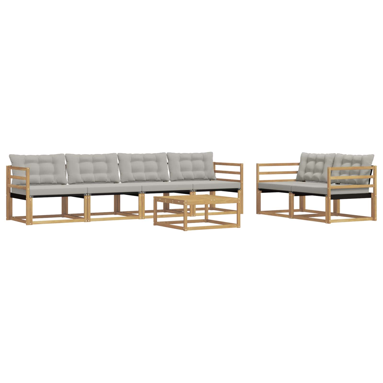 Set vanjskih sofa 7 pcs Bijela i svjetlosiva 79 x 79 x 37 cm