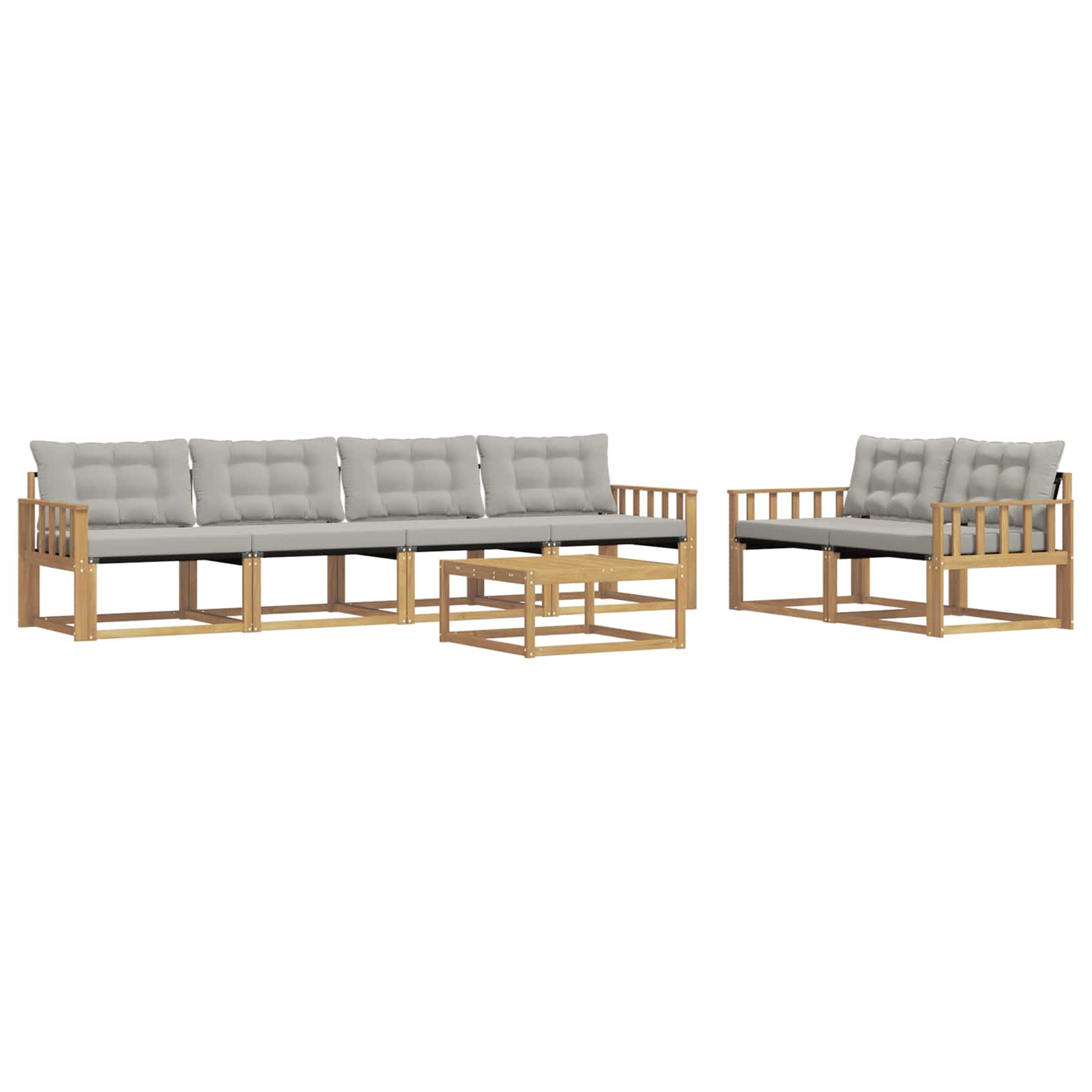 Set vanjskih sofa 7 pcs Bijela i svjetlosiva 79 x 79 x 37 cm