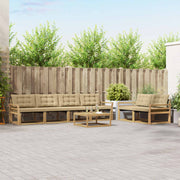 Set vanjskih sofa 7 pcs Bijela i bež