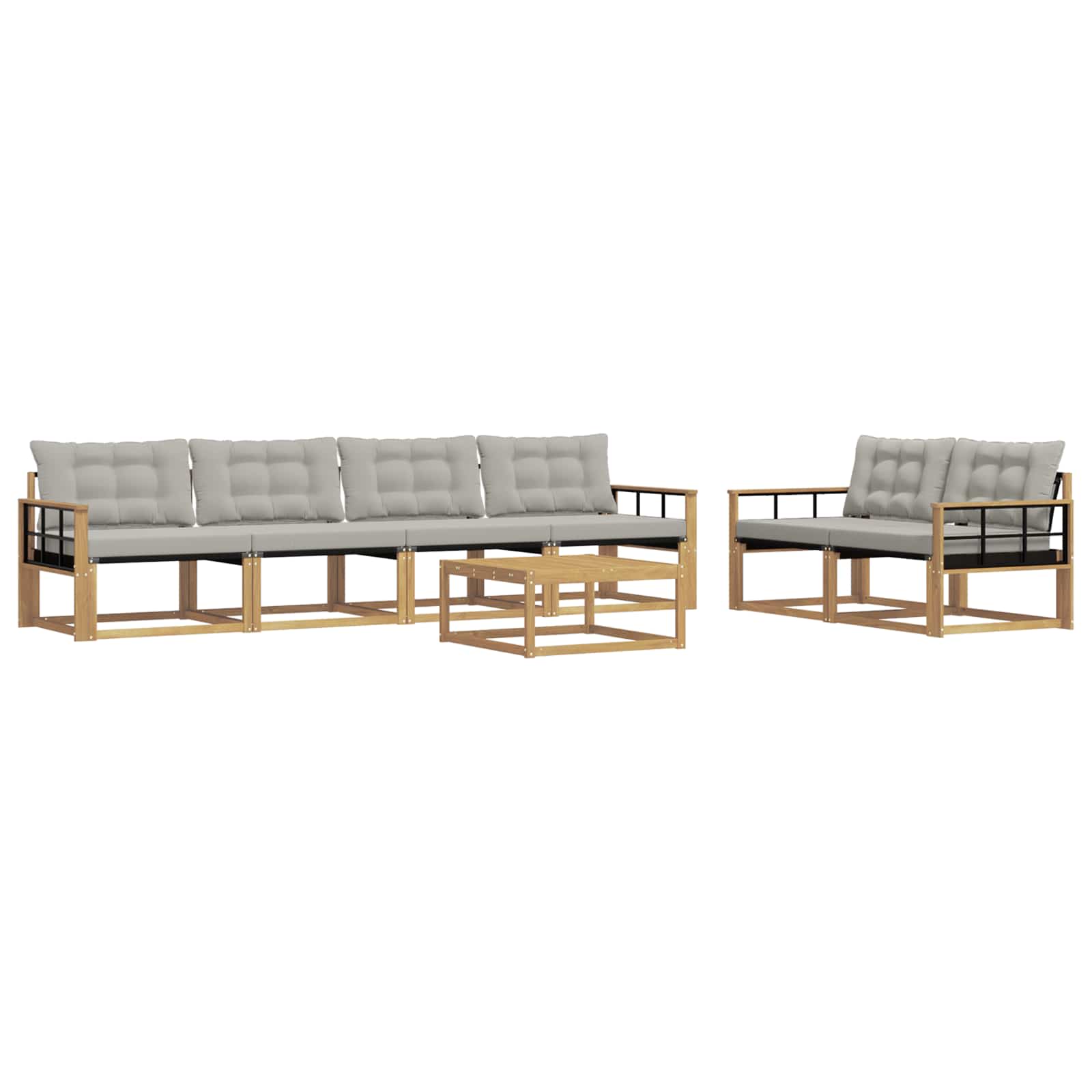 Set vanjskih sofa 7 pcs Bijela i svjetlosiva 79 x 79 x 37 cm