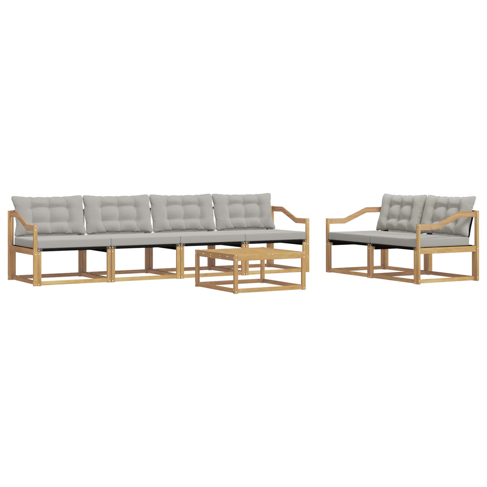 Set vanjskih sofa 7 pcs Bijela i svjetlosiva 79 x 79 x 37 cm