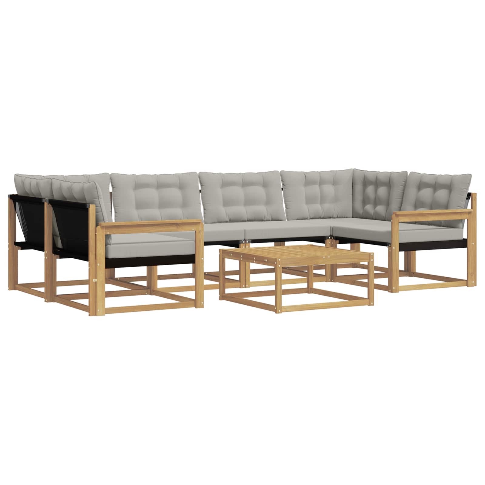 Set vanjskih sofa 7 pcs Bijela i svjetlosiva 79 x 79 x 37 cm