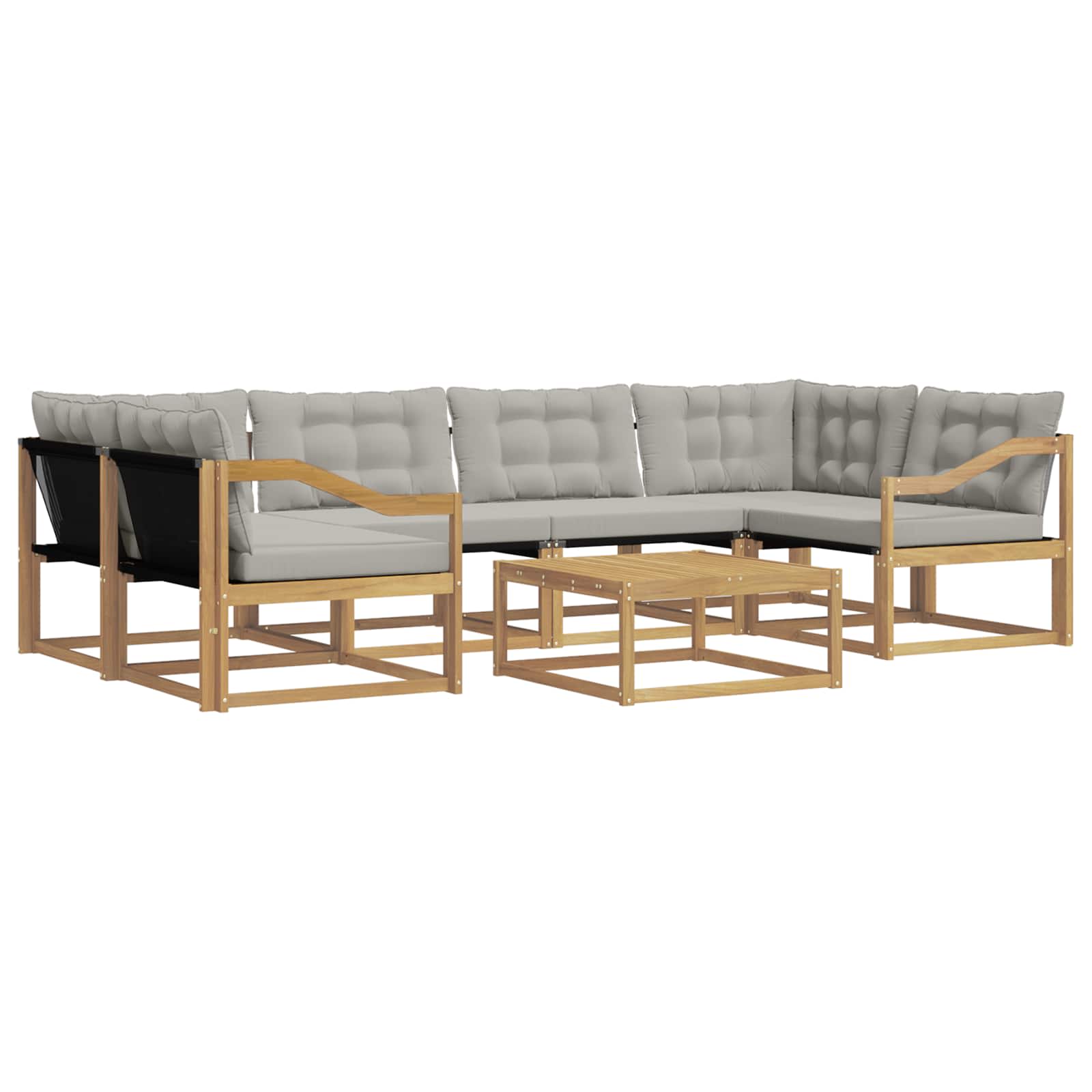 Set vanjskih sofa 7 pcs Bijela i svjetlosiva 79 x 79 x 37 cm