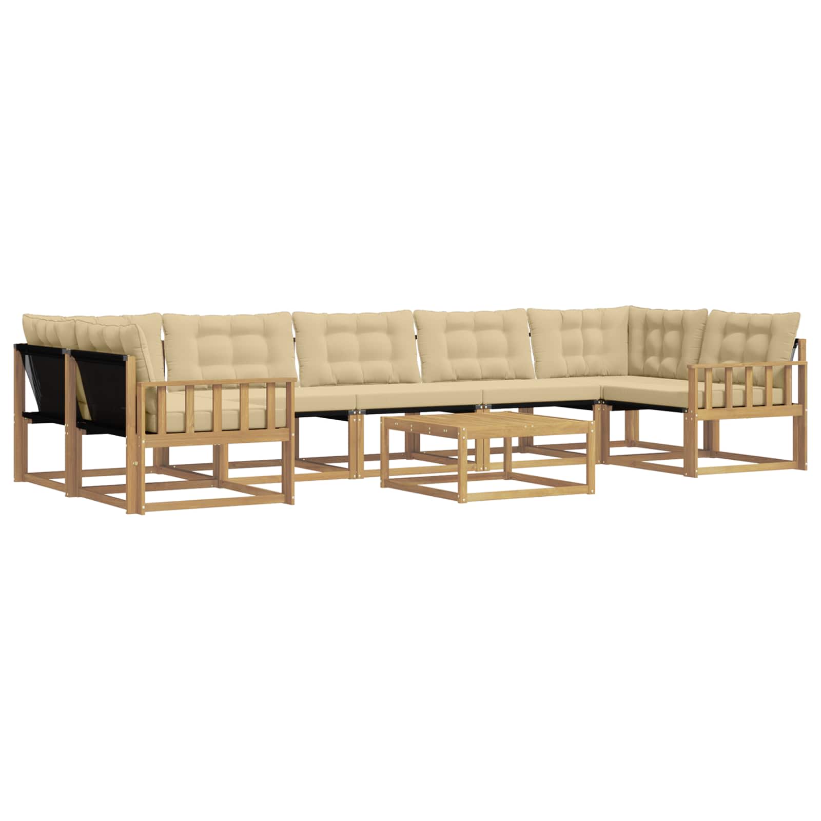 Set vanjskih sofa 8 pcs Bijela i bež 79 x 79 x 37 cm