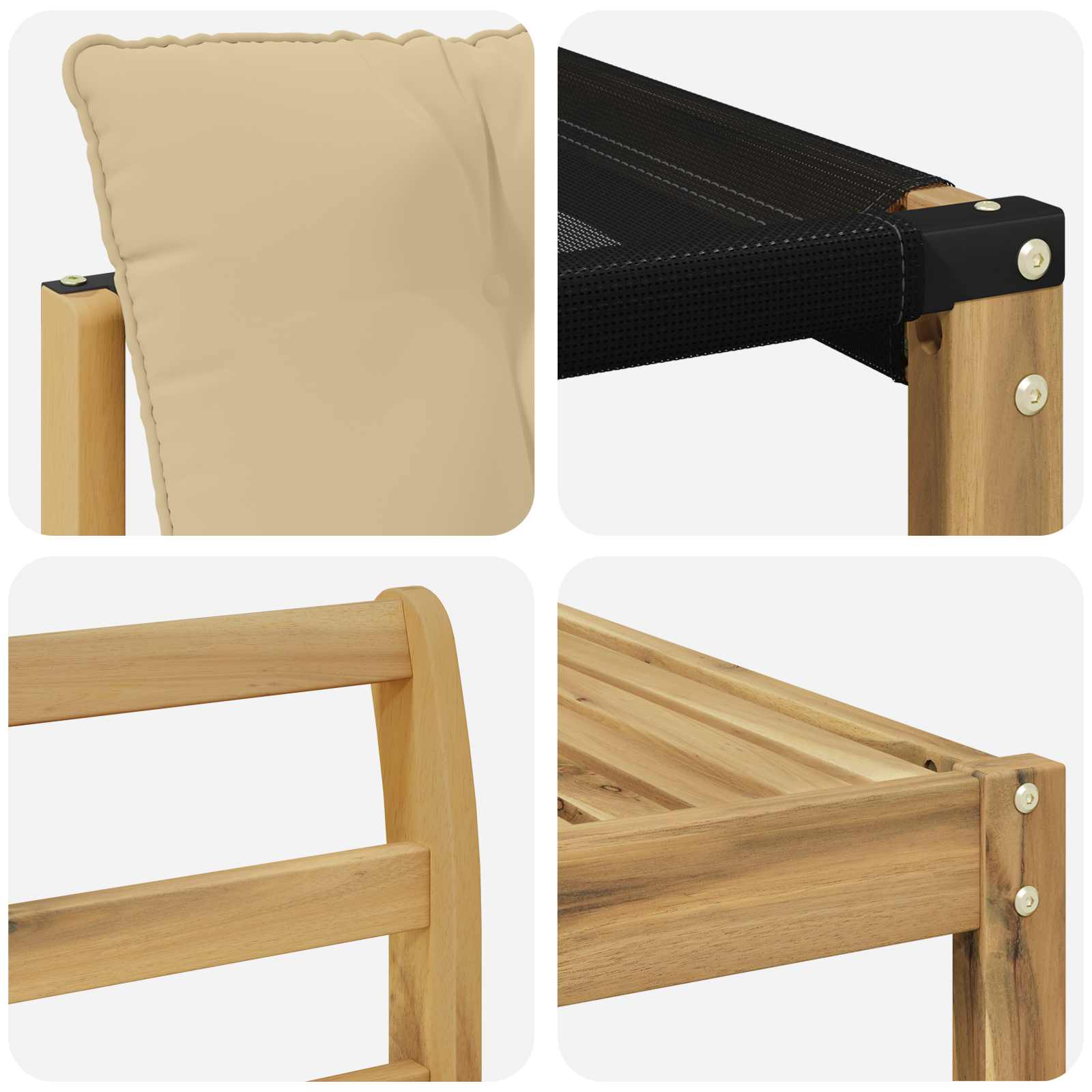 Set vanjskih sofa 8 pcs Bijela i bež 79 x 79 x 37 cm