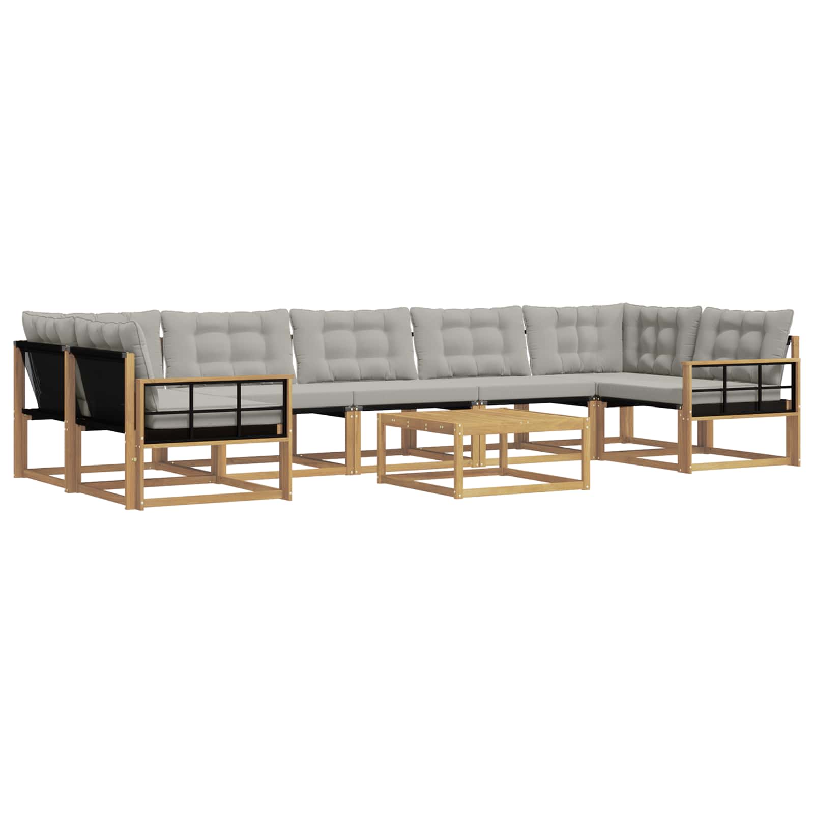 Set vanjskih sofa 8 pcs Bijela i svjetlosiva