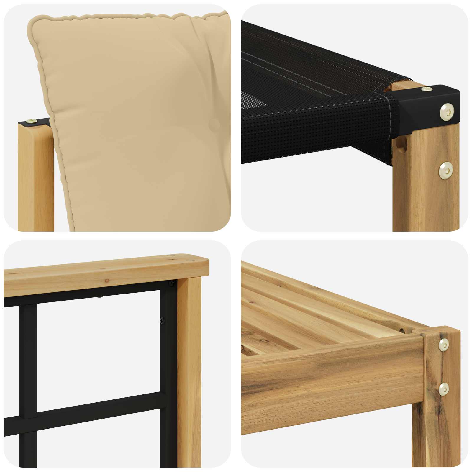 Set vanjskih sofa 8 pcs Bijela i bež 79 x 79 x 37 cm