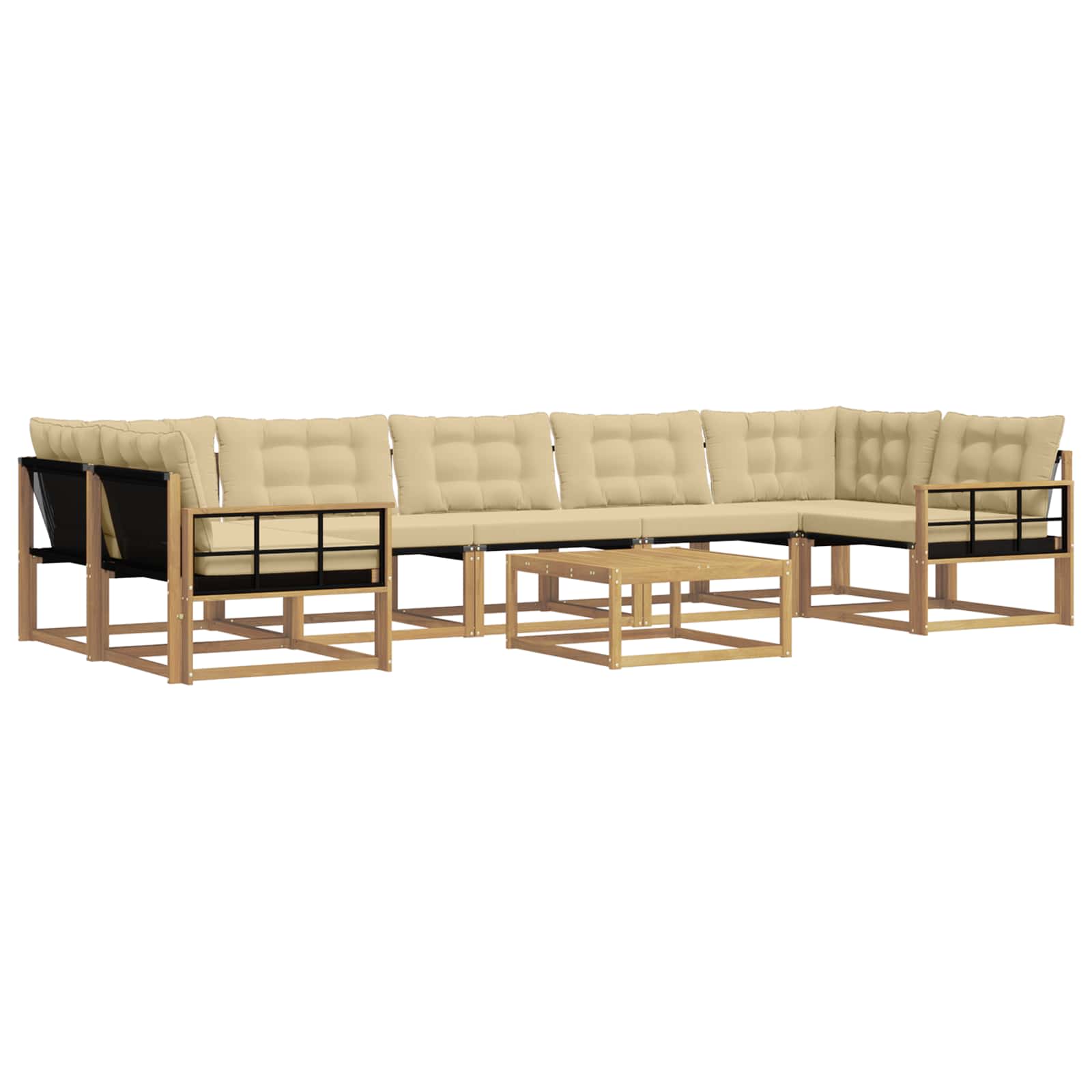 Set vanjskih sofa 8 pcs Bijela i bež 79 x 79 x 37 cm