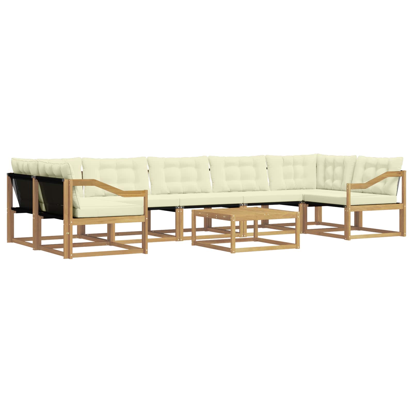 Set vanjskih sofa 8 pcs Bijela i krem 79 x 79 x 37 cm