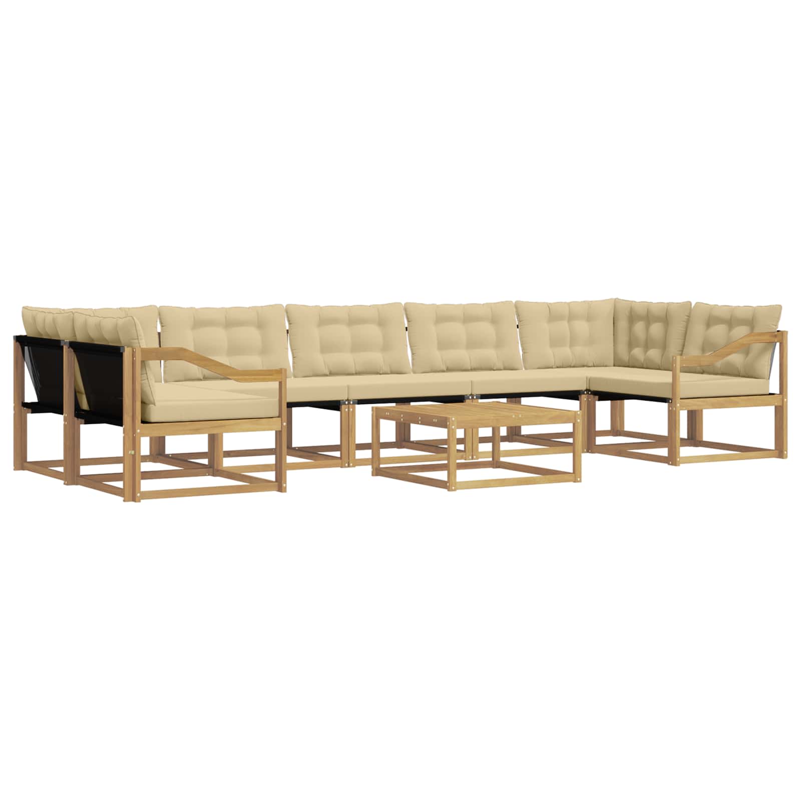 Set vanjskih sofa 8 pcs Bijela i bež 79 x 79 x 37 cm