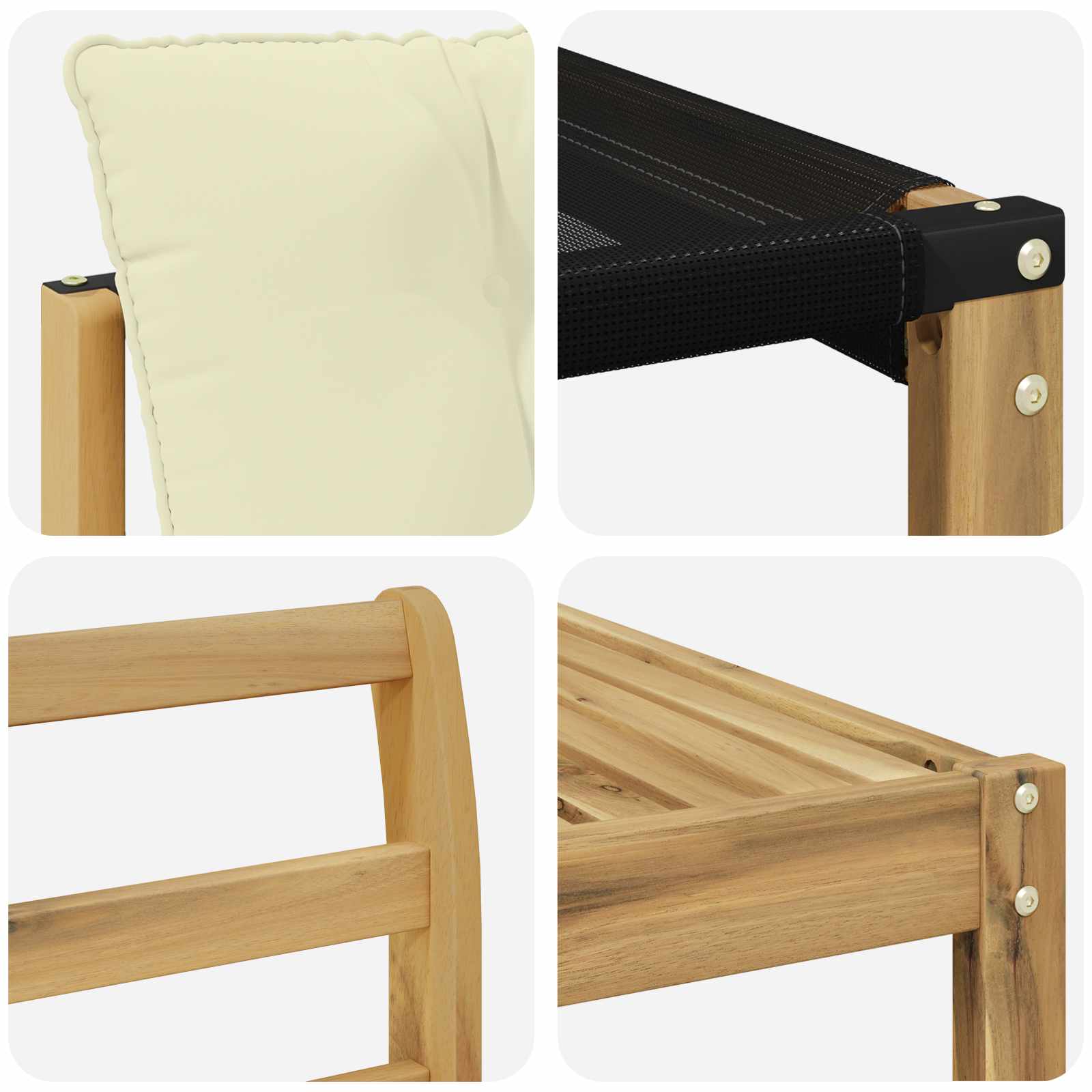 Set vanjskih sofa 9 pcs Bijela i krem 79 x 79 x 37 cm