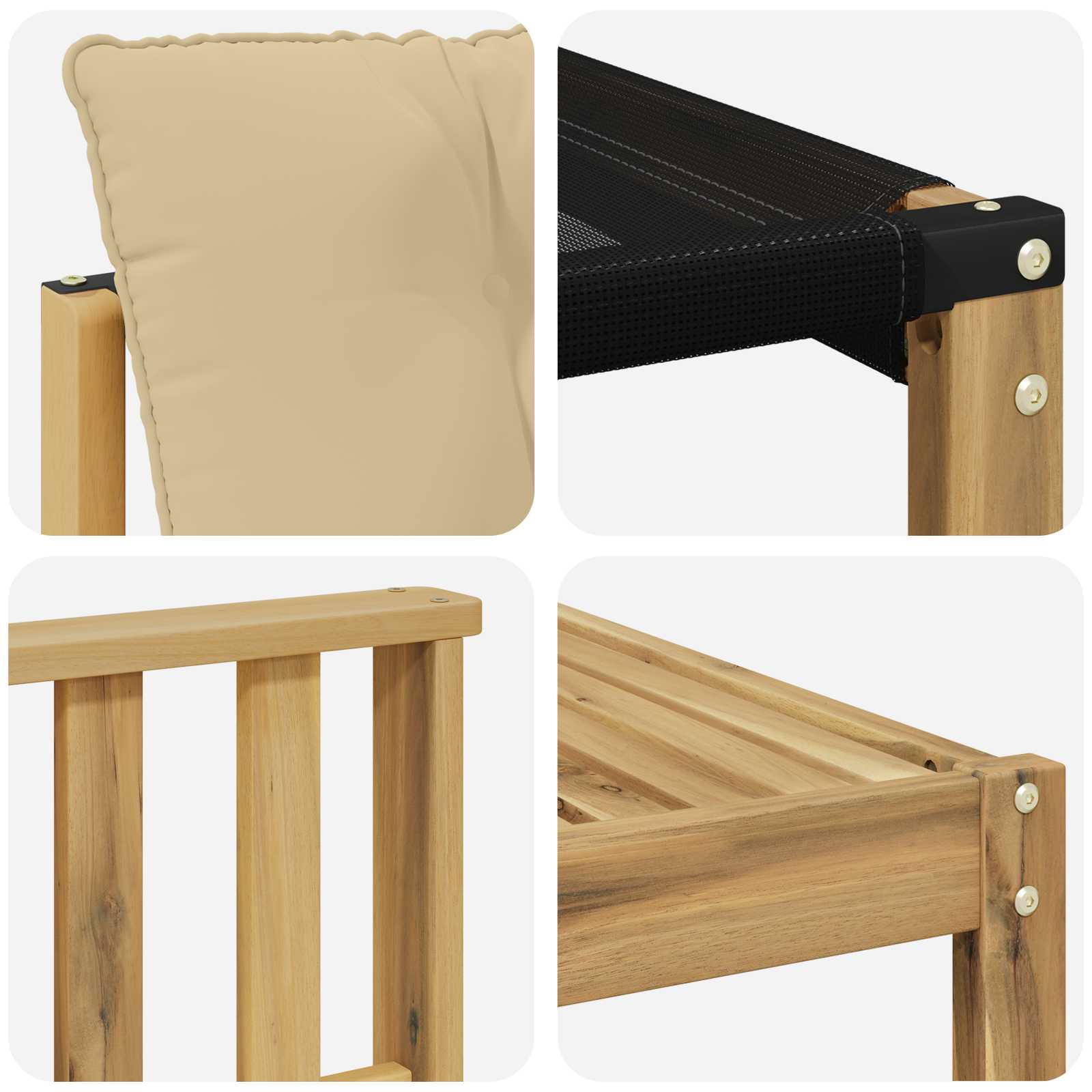 Set vanjskih sofa 5 pcs Bijela i bež 79 x 79 x 37 cm