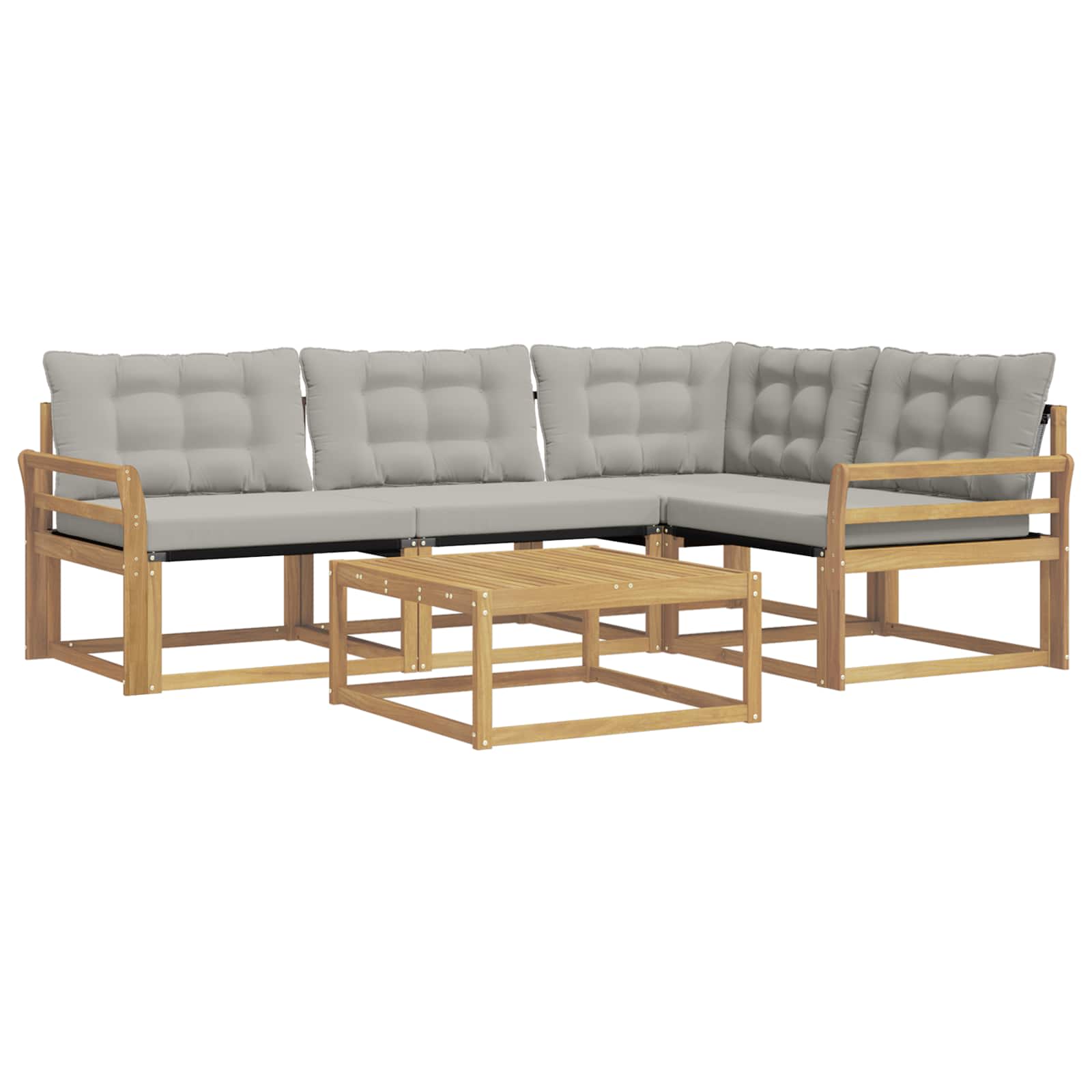 Set vanjskih sofa 5 pcs Bijela i svjetlosiva 79 x 79 x 37 cm