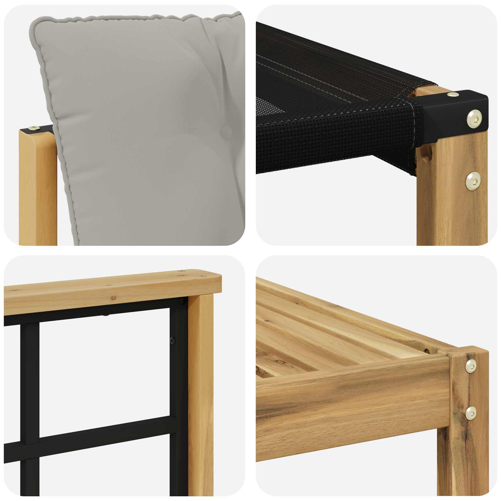 Set vanjskih sofa 5 pcs Bijela i svjetlosiva 79 x 79 x 37 cm