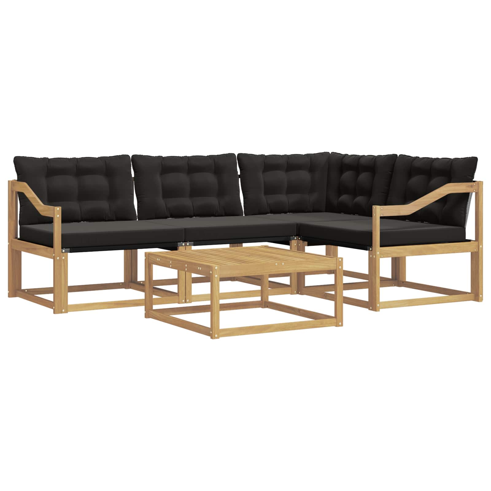 Set vanjskih sofa 5 pcs Bijela i crna 79 x 79 x 37 cm