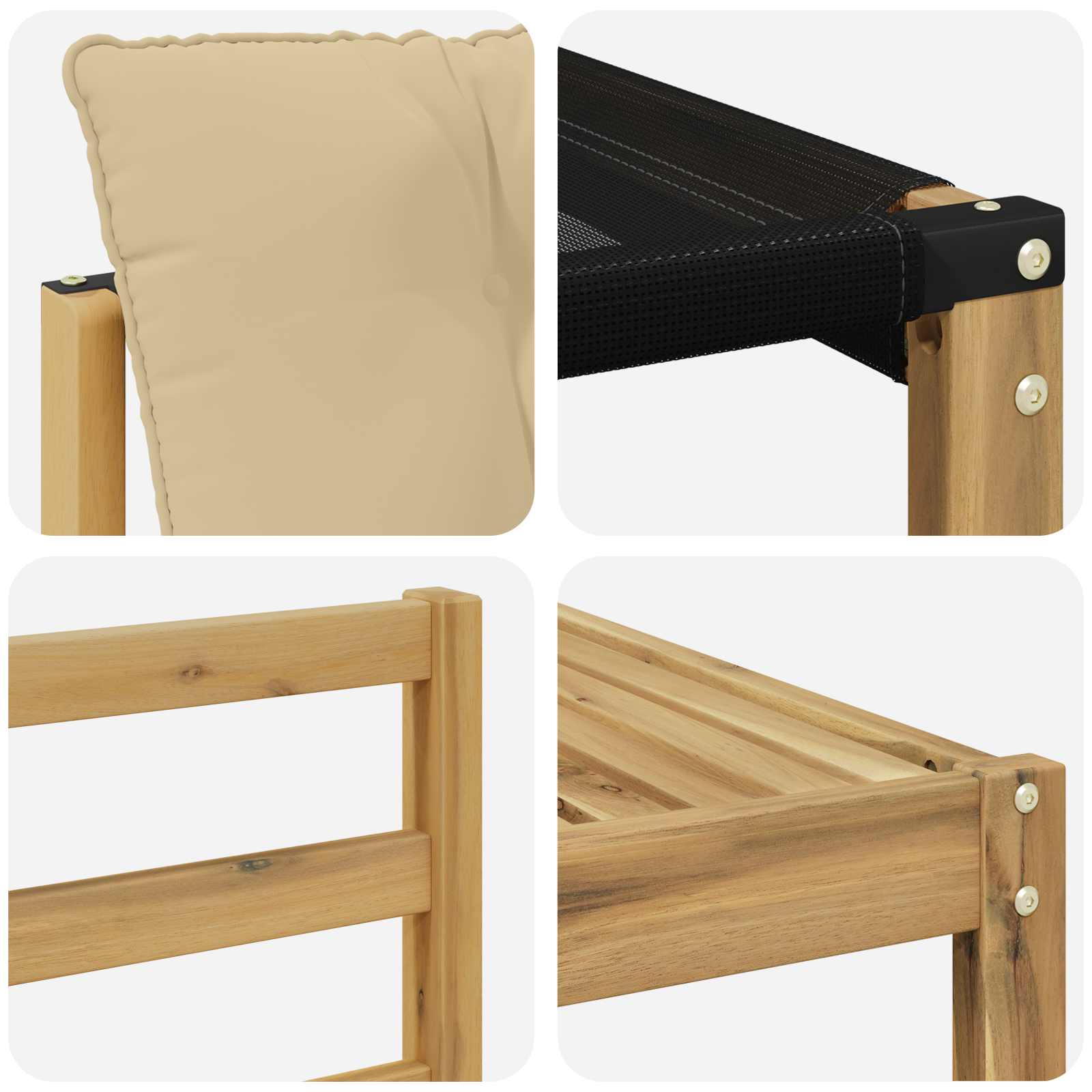 Set vanjskih sofa 6 pcs Bijela i bež 79 x 79 x 37 cm