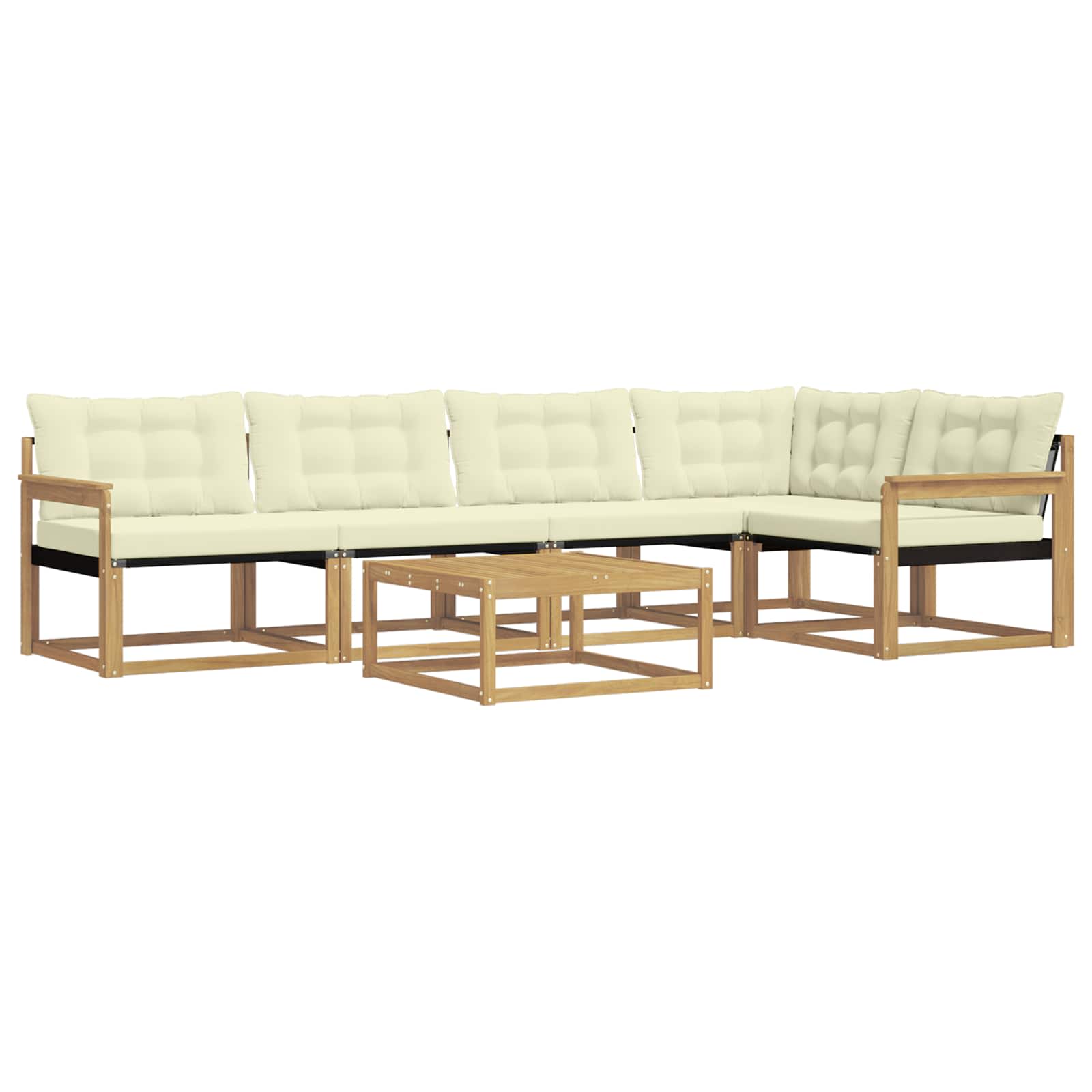 Set vanjskih sofa 6 pcs Bijela i krem 79 x 79 x 37 cm