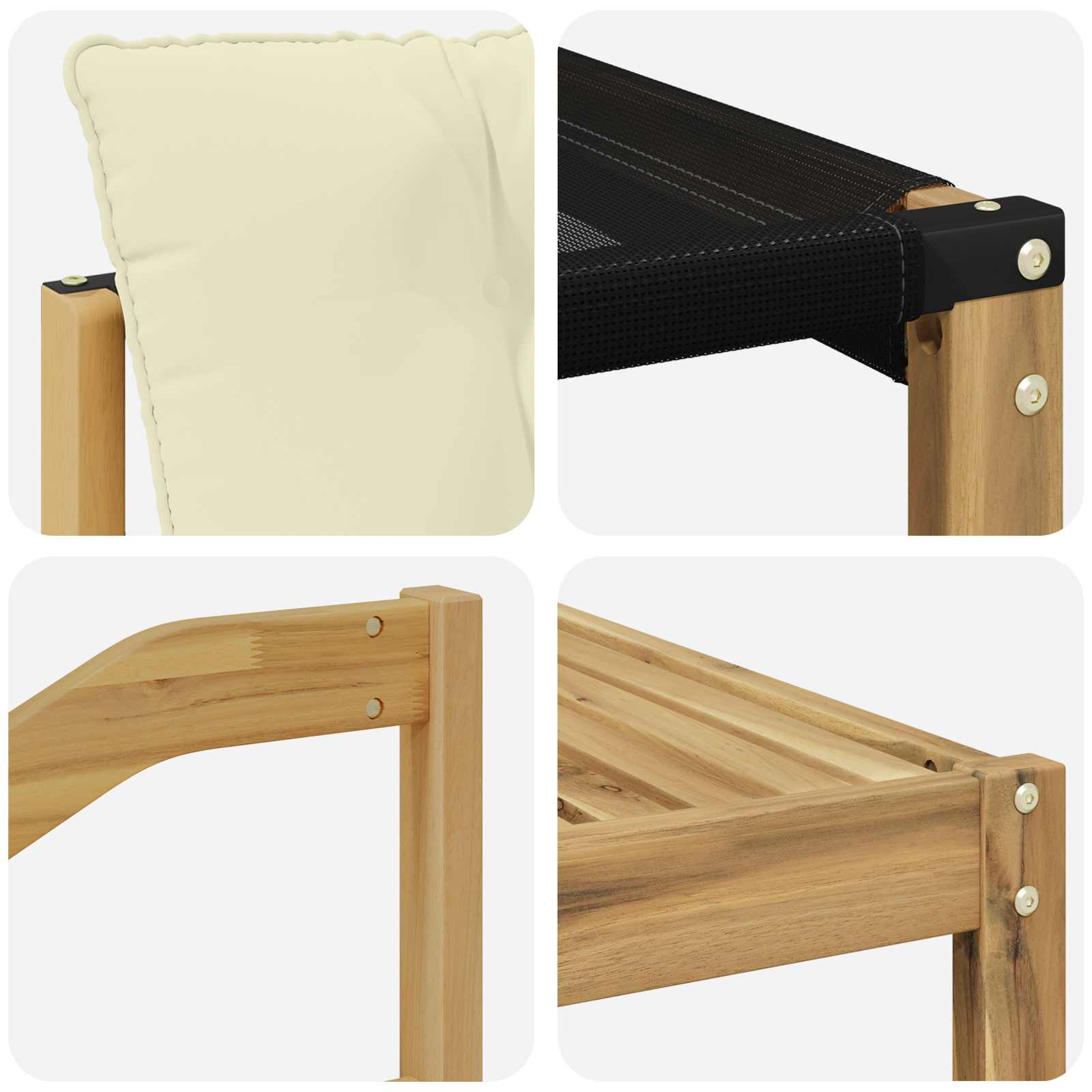 Set vanjskih sofa 6 pcs Bijela i krem 79 x 79 x 37 cm