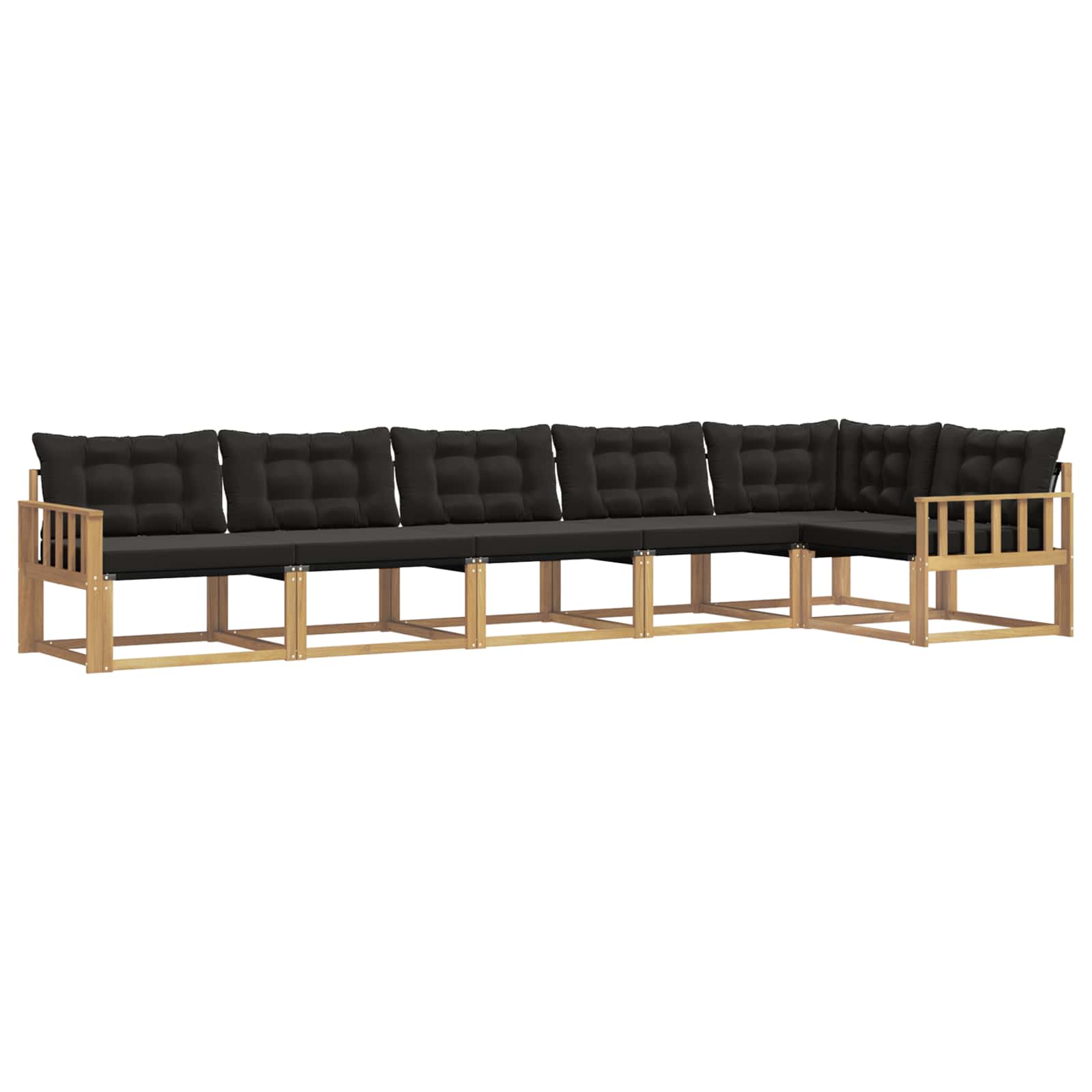 Set vanjskih sofa s jastukom 6 pcs Bijela i crna