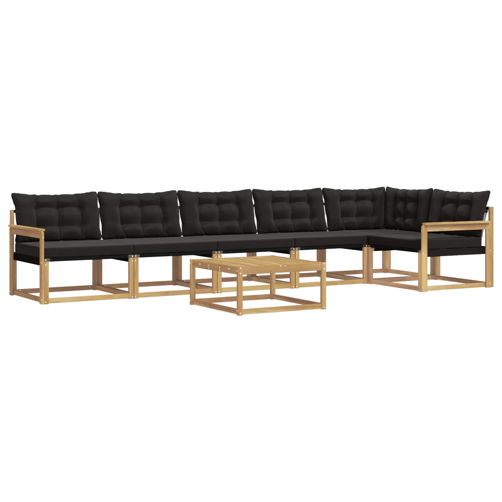 Set vanjskih sofa 7 pcs Bijela i crna 79 x 79 x 37 cm