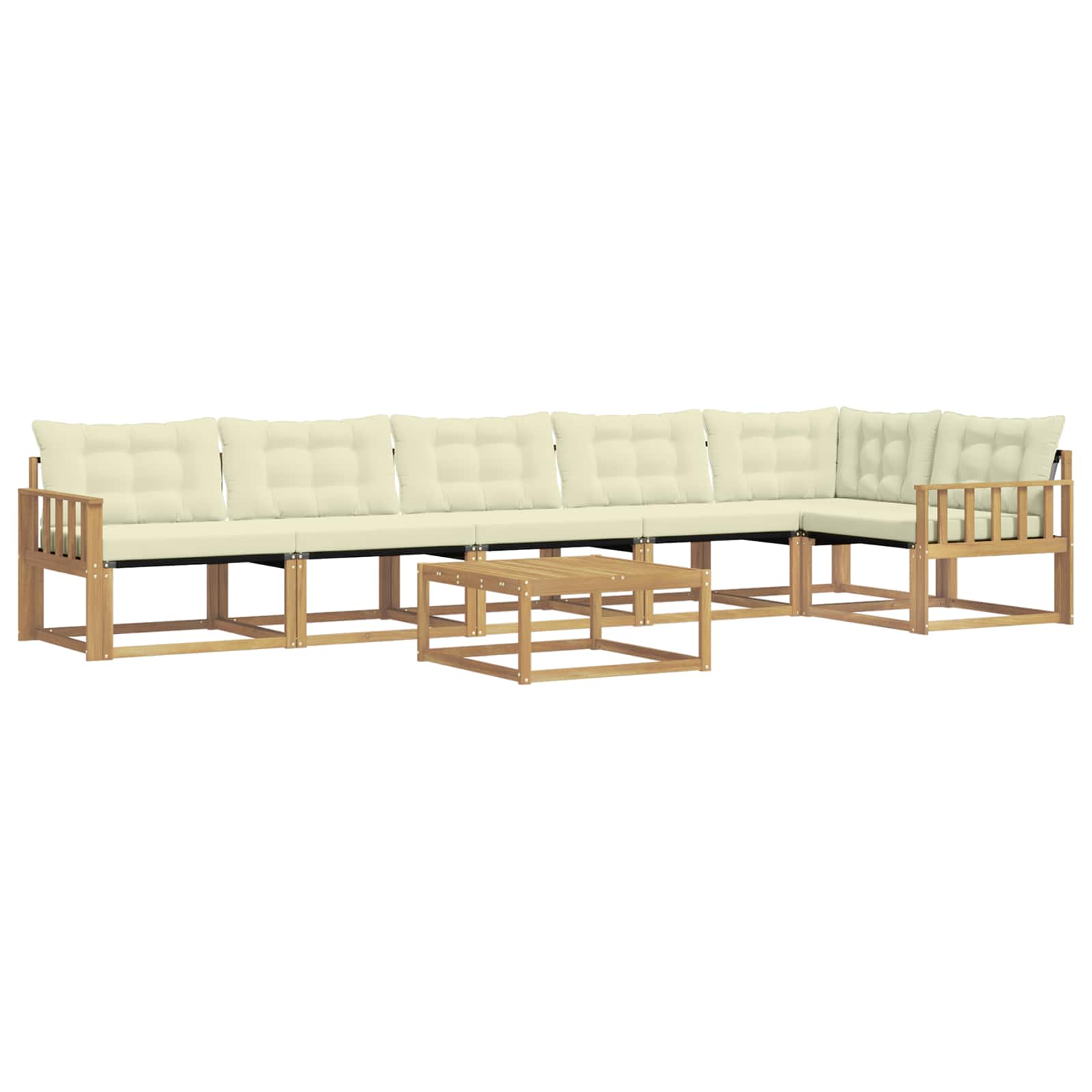 Set vanjskih sofa 7 pcs Bijela i krem 79 x 79 x 37 cm