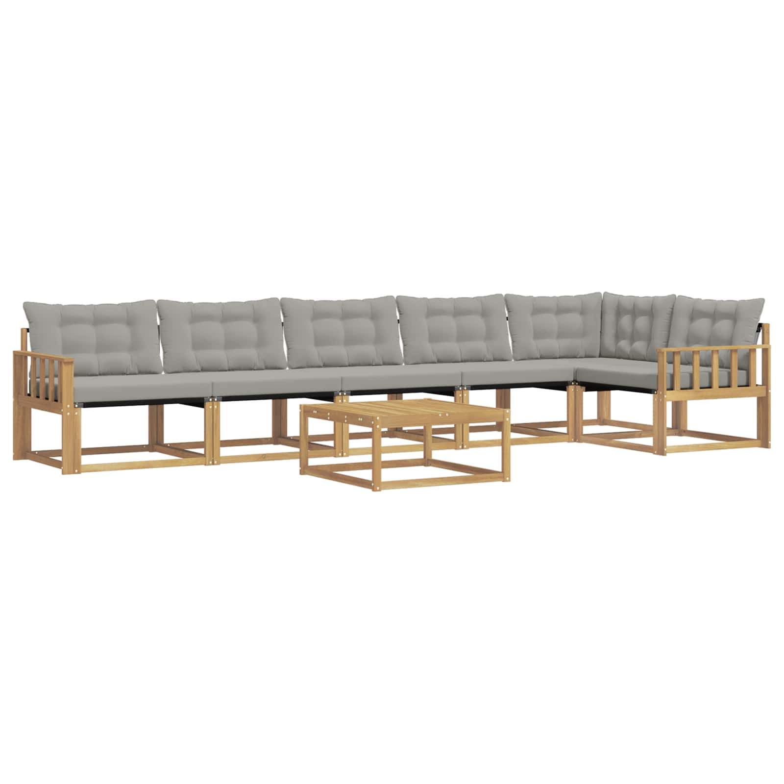 Set vanjskih sofa 7 pcs Bijela i svjetlosiva 79 x 79 x 37 cm