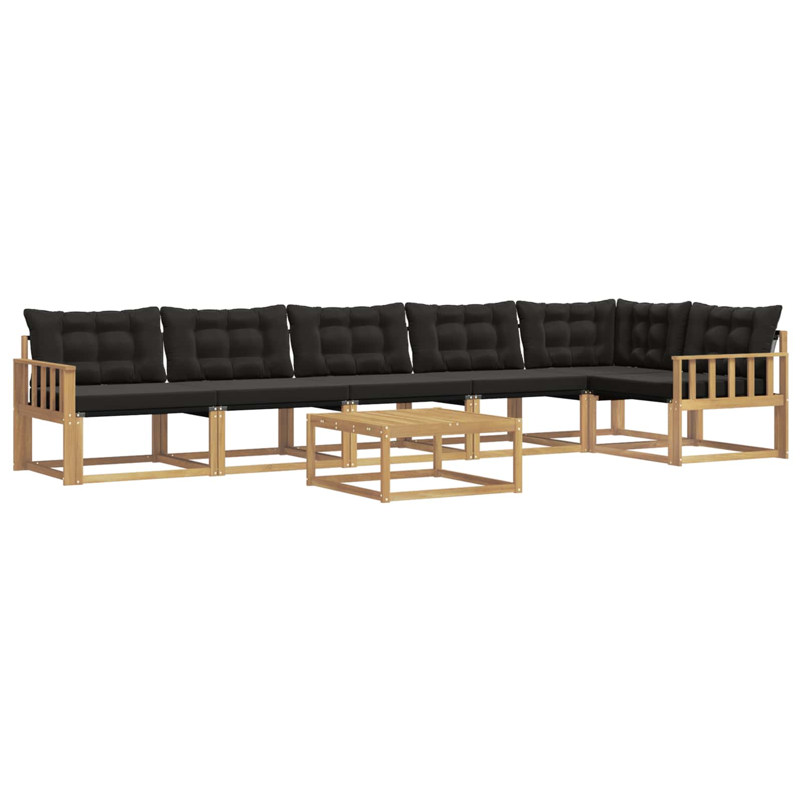 Set vanjskih sofa 7 pcs Bijela i crna 79 x 79 x 37 cm