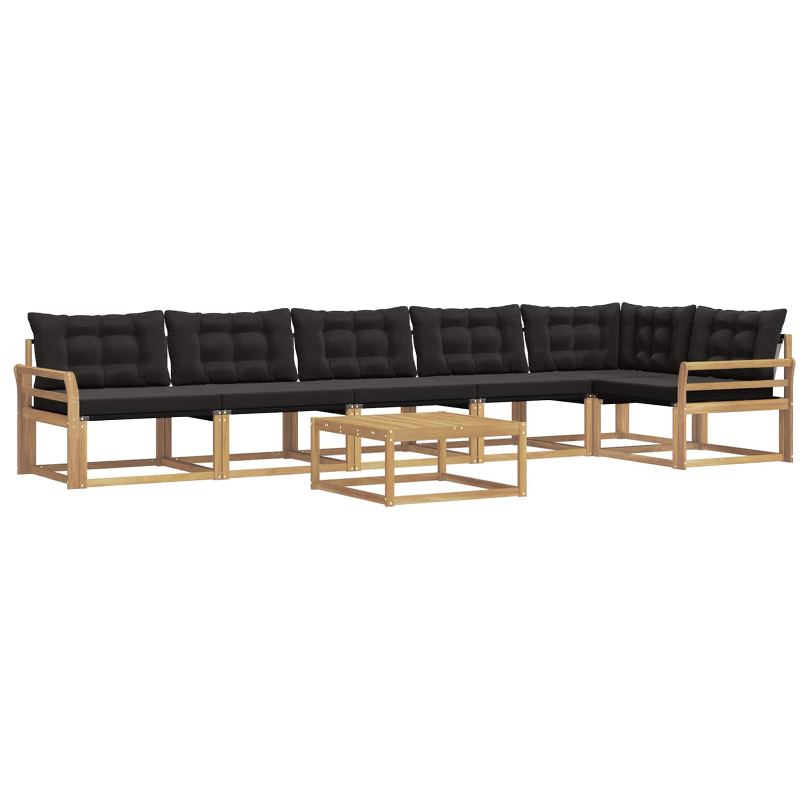 Set vanjskih sofa 7 pcs Bijela i crna 79 x 79 x 37 cm