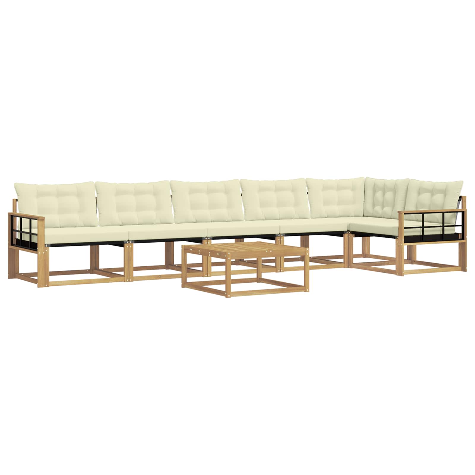 Set vanjskih sofa 7 pcs Bijela i krem 79 x 79 x 37 cm