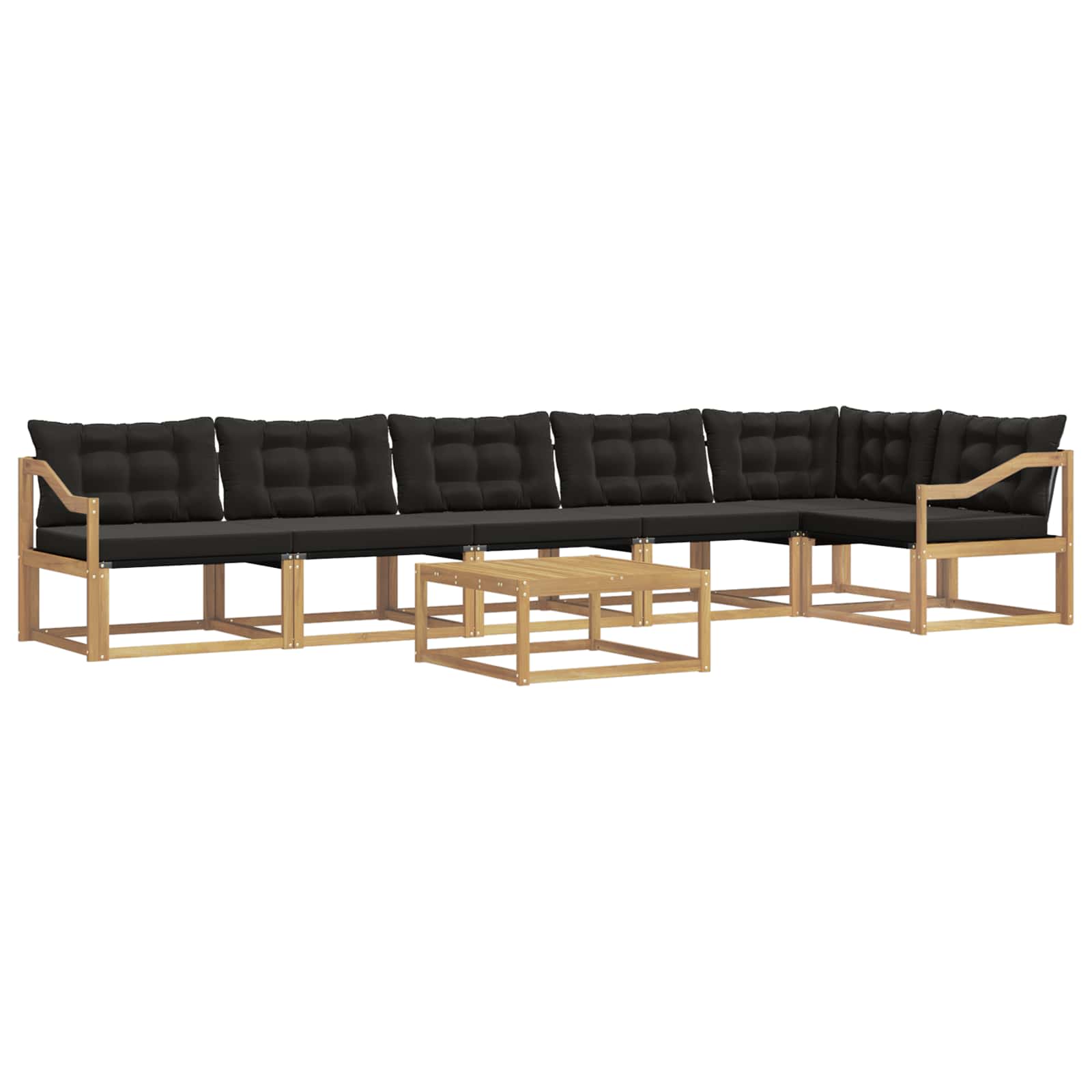 Set vanjskih sofa 7 pcs Bijela i crna 79 x 79 x 37 cm