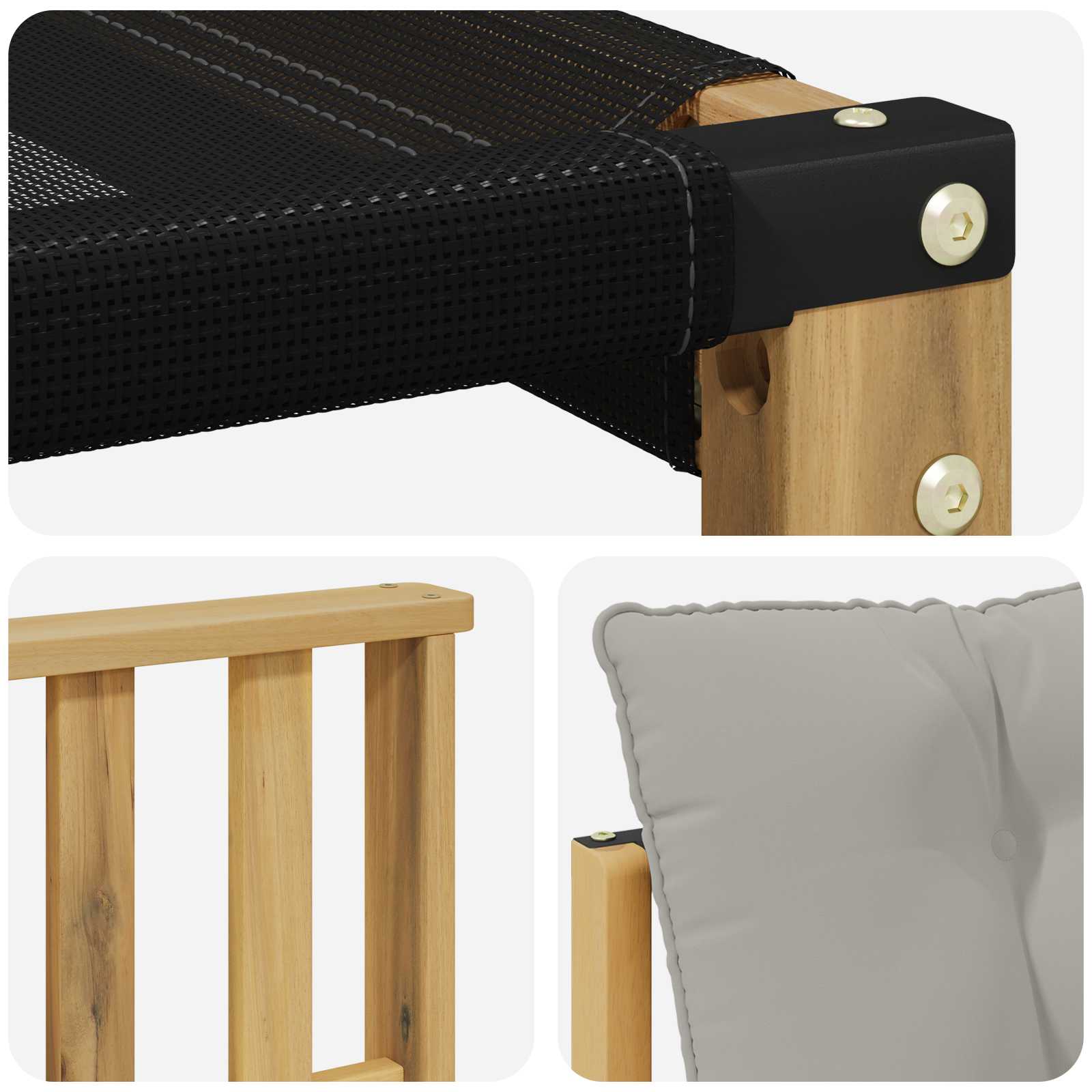 Set vanjskih sofa s jastukom 8 pcs Bijela i svjetlosiva