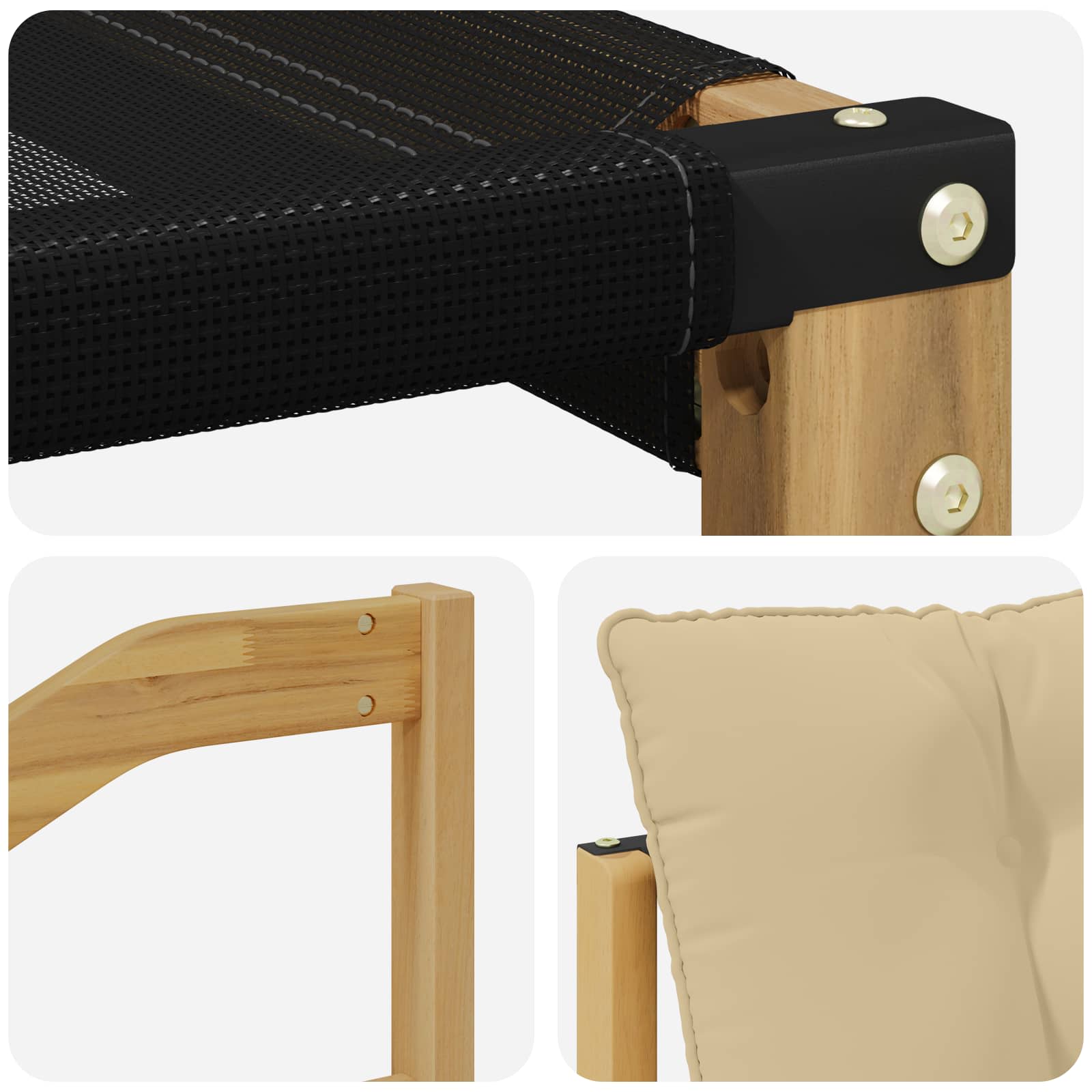 Set vanjskih sofa s jastukom 8 pcs Bijela i bež