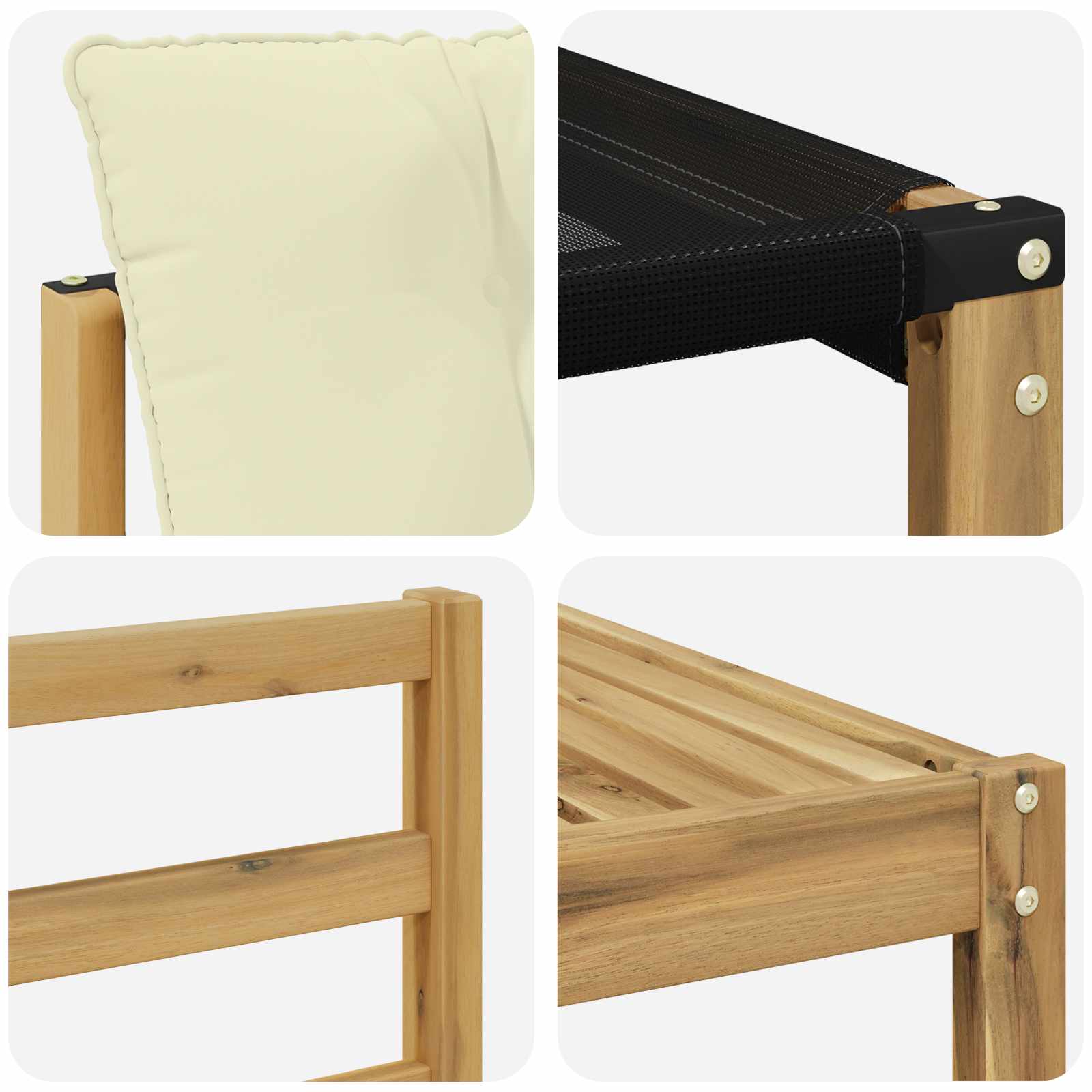 Set vanjskih sofa 9 pcs Bijela i krem 79 x 79 x 37 cm