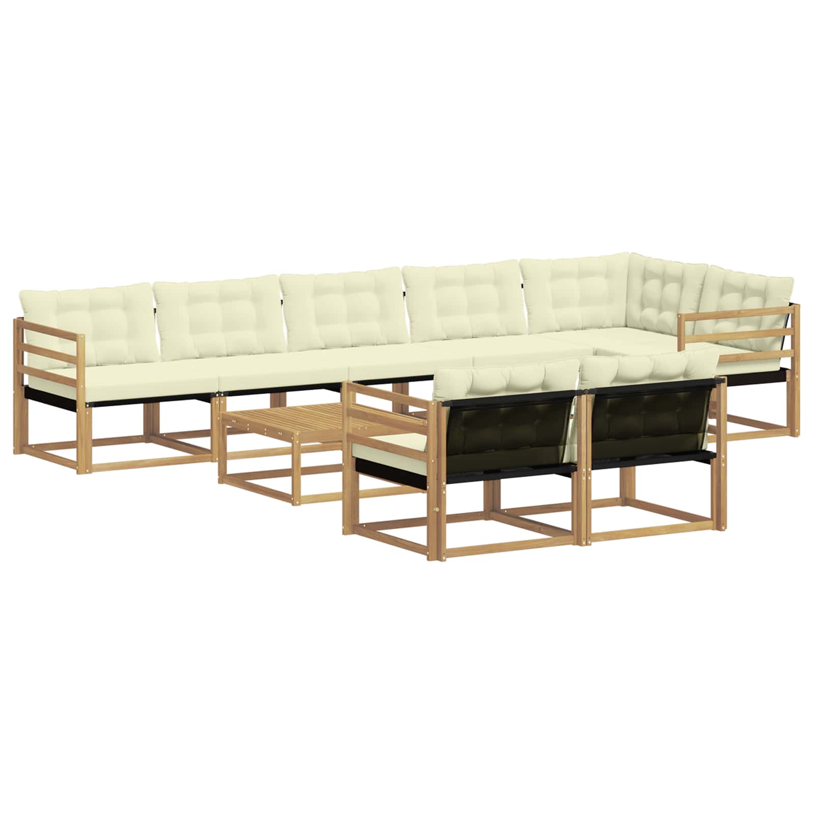Set vanjskih sofa 9 pcs Bijela i krem 79 x 79 x 37 cm