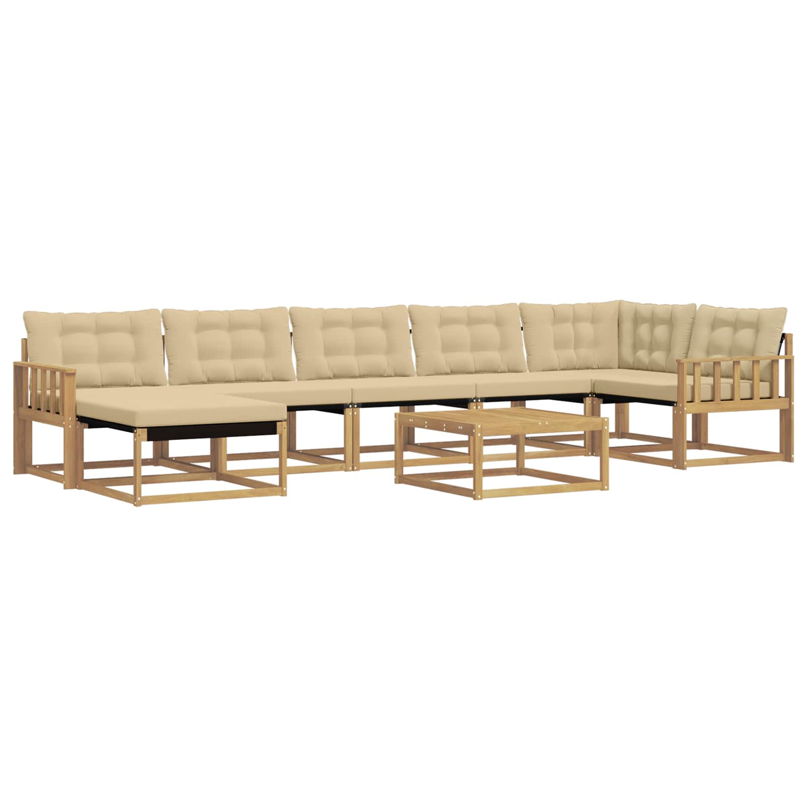 Set vanjskih sofa 8 pcs Bijela i bež 79 x 79 x 37 cm