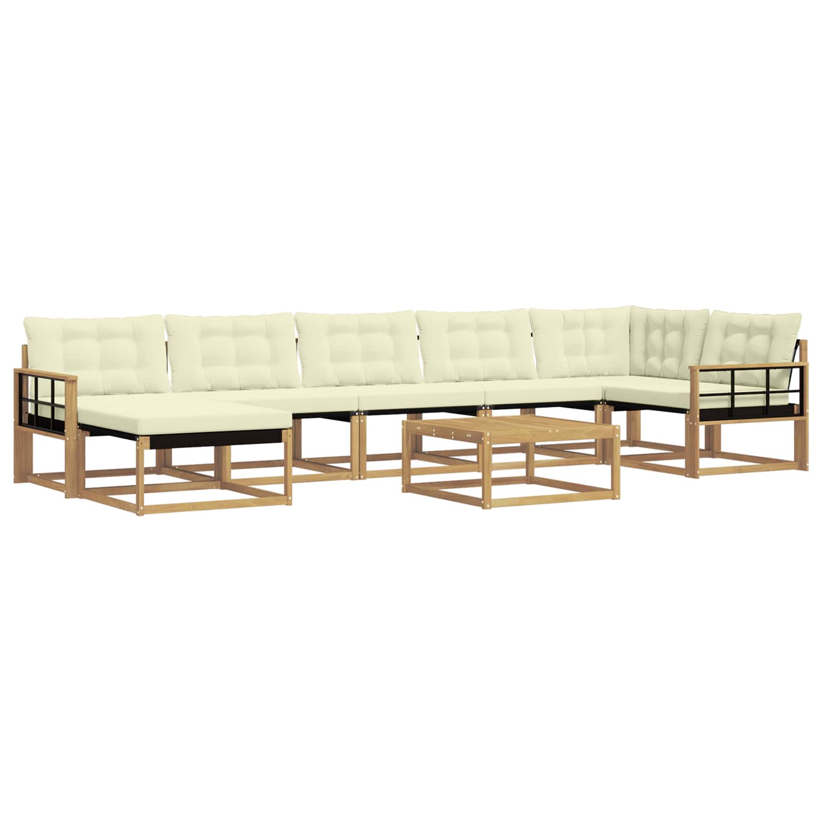 Set vanjskih sofa 8 pcs Bijela i krem 79 x 79 x 37 cm