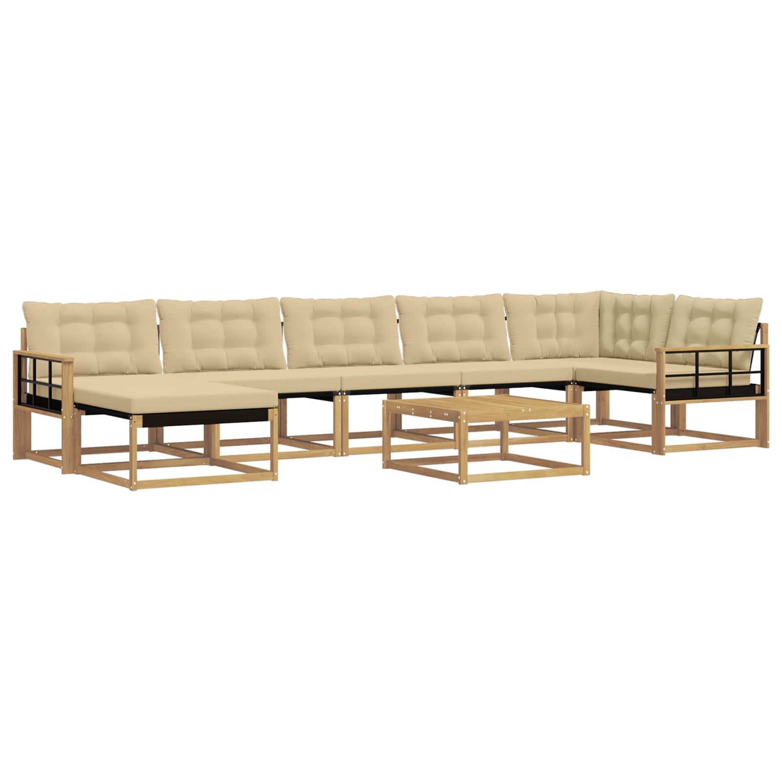 Set vanjskih sofa 8 pcs Bijela i bež 79 x 79 x 37 cm