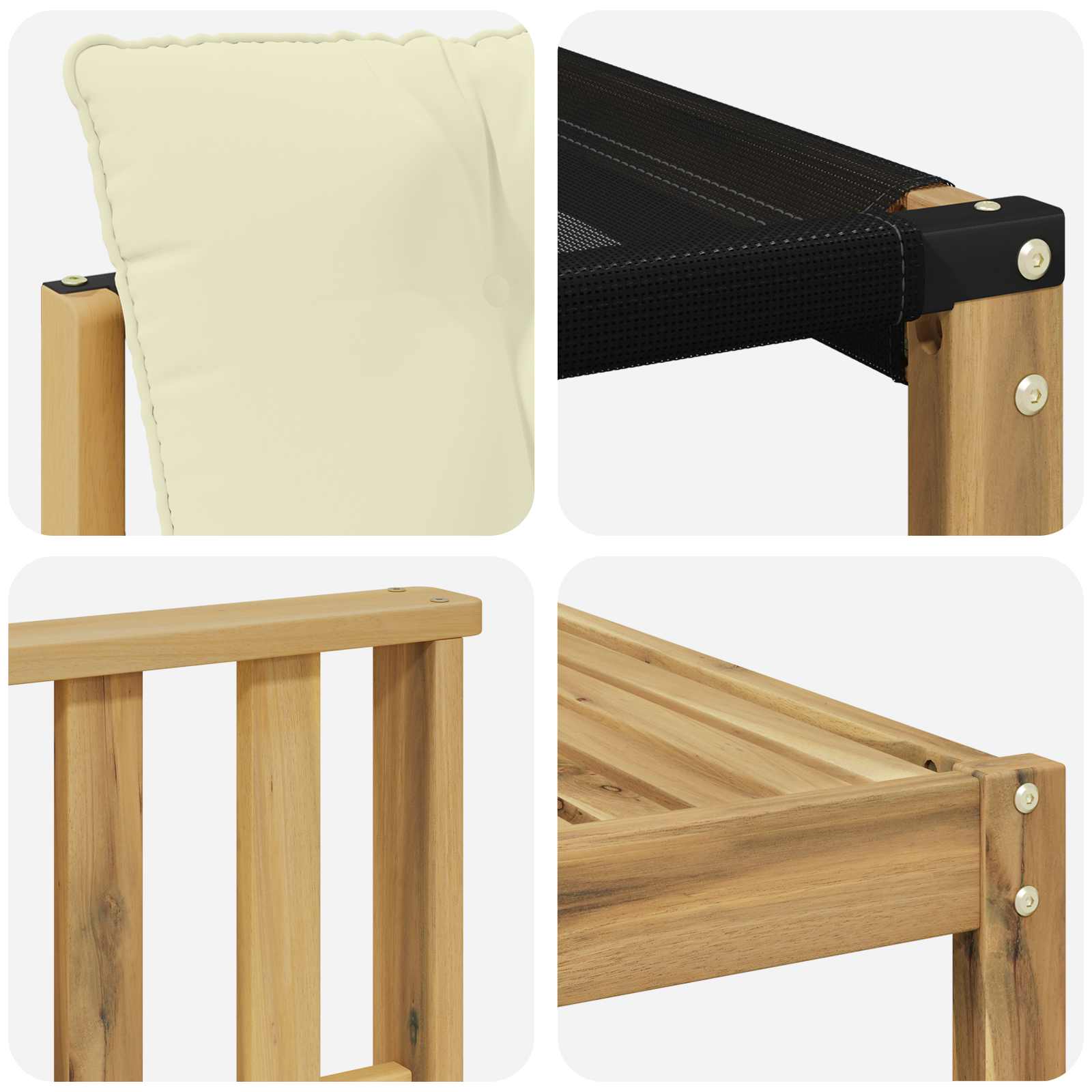 Set vanjskih sofa s jastukom 11 pcs Bijela i krem