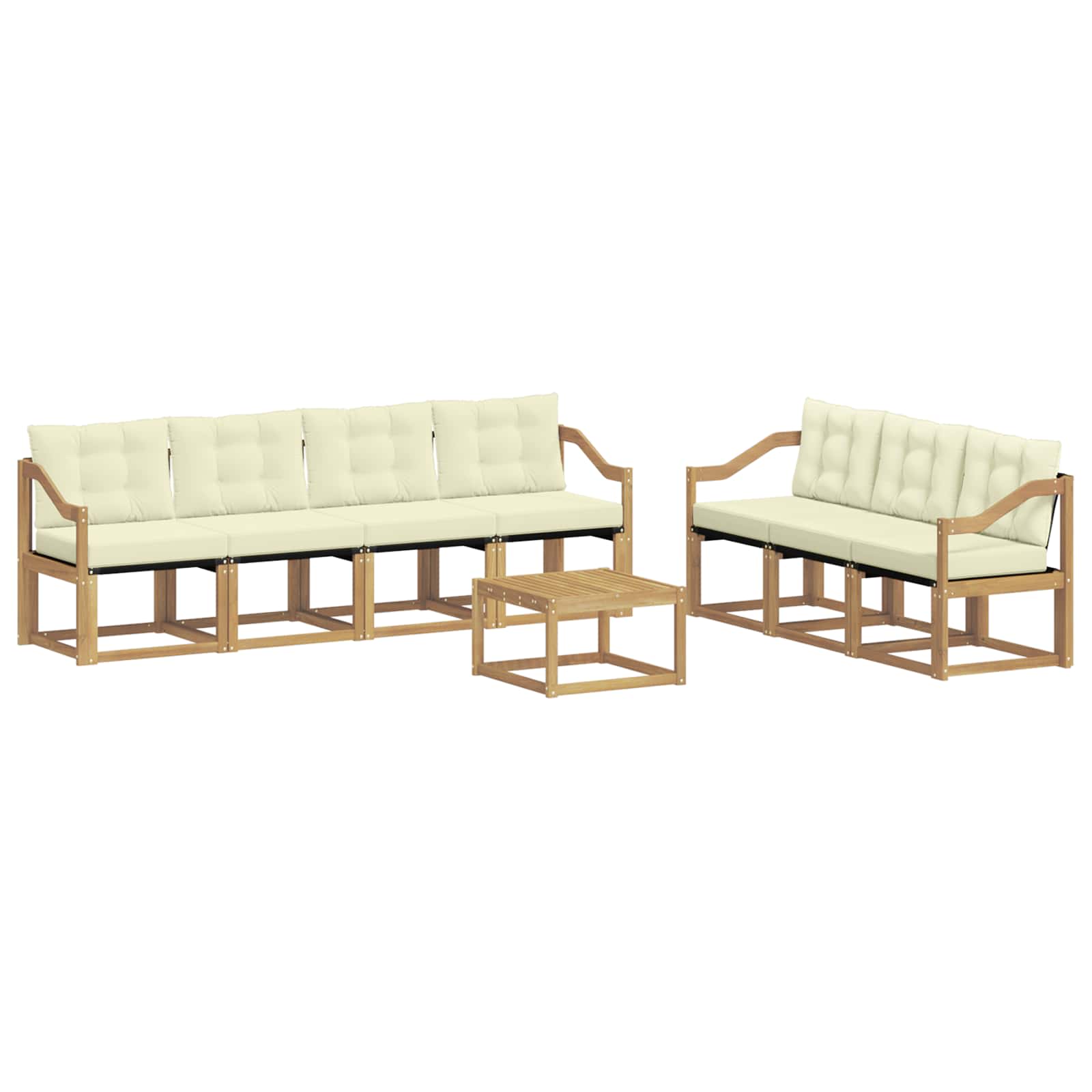 Set vanjskih sofa s jastukom 8 pcs Bijela i krem