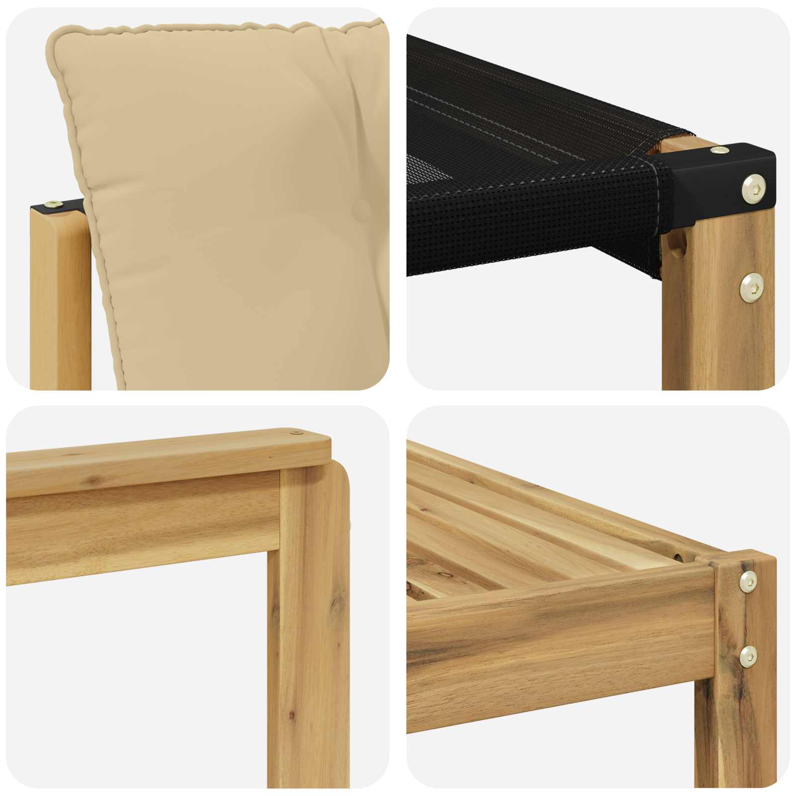 Set vanjskih sofa s jastukom 9 pcs Bijela i bež