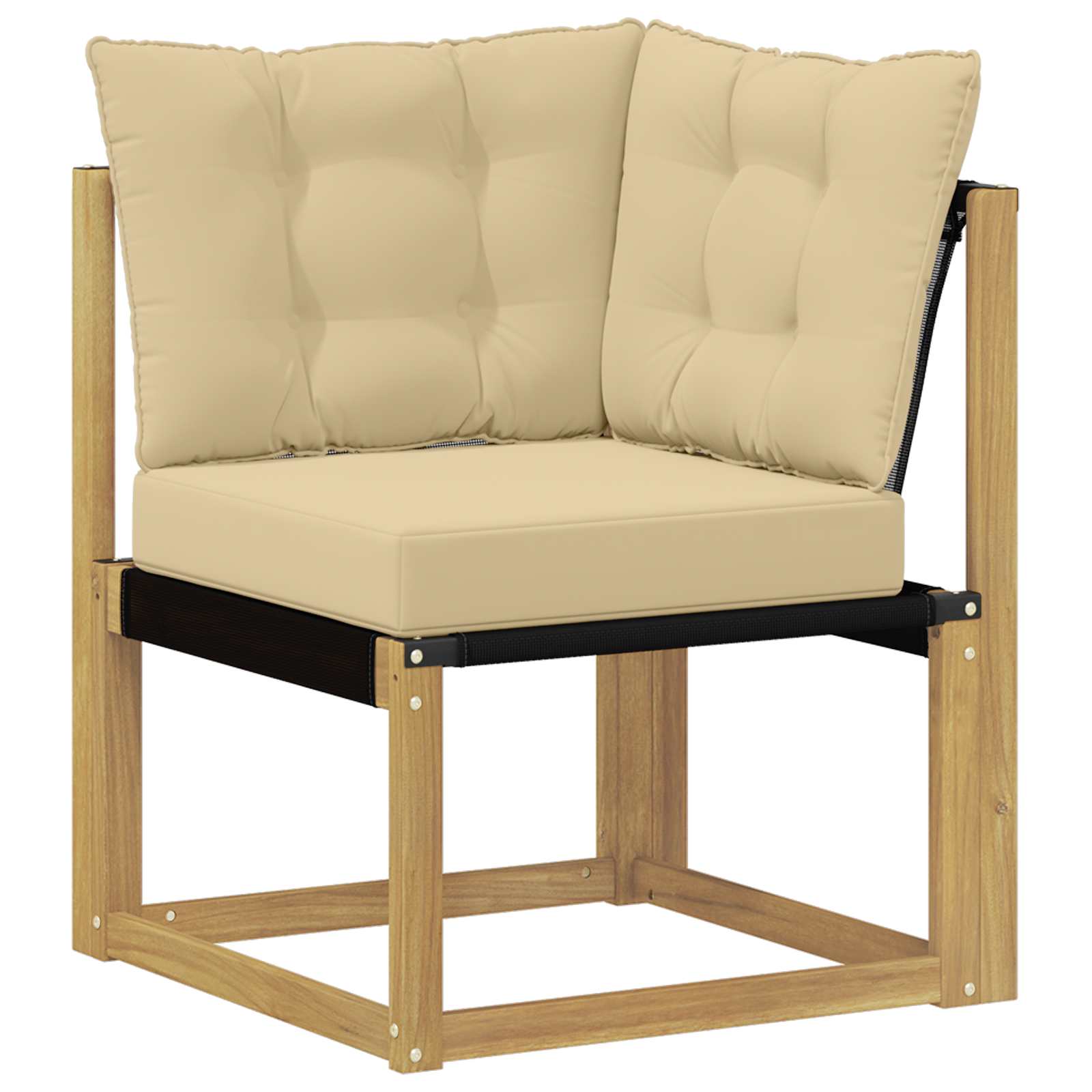 Set vanjskih sofa s jastukom 9 pcs Bijela i bež