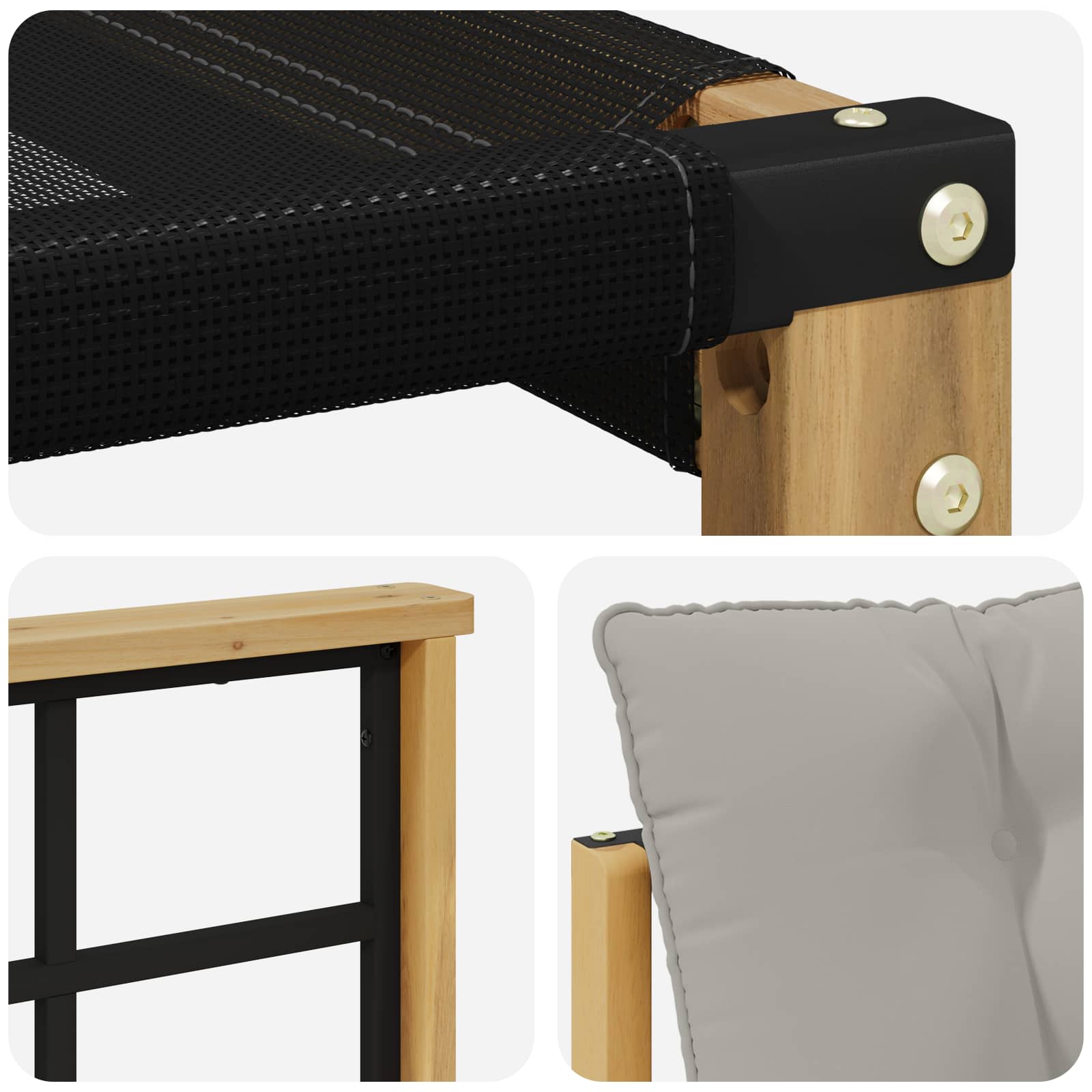 Set vanjskih sofa 6 pcs Bijela i svjetlosiva