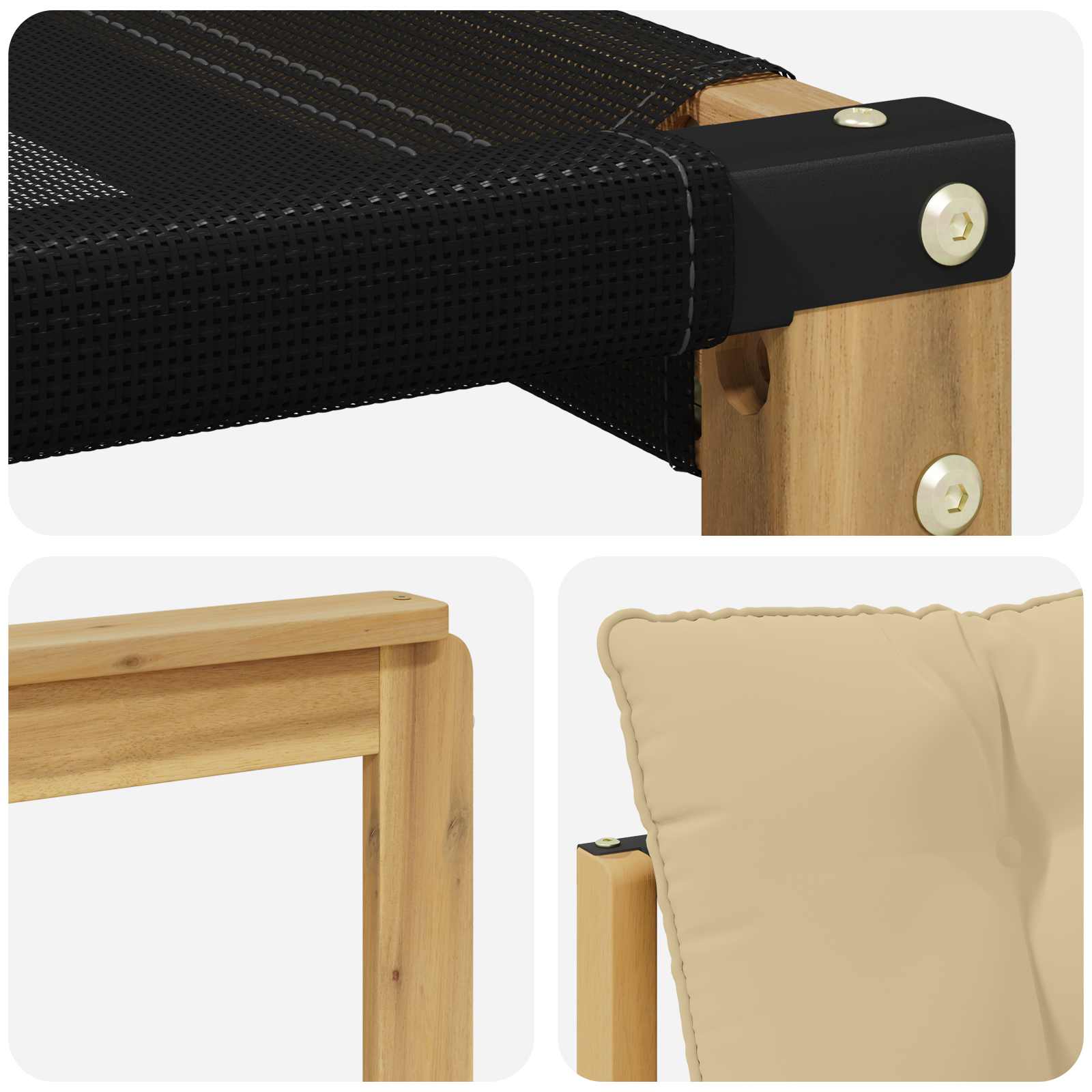 Set vanjskih sofa 8 pcs Bijela i bež