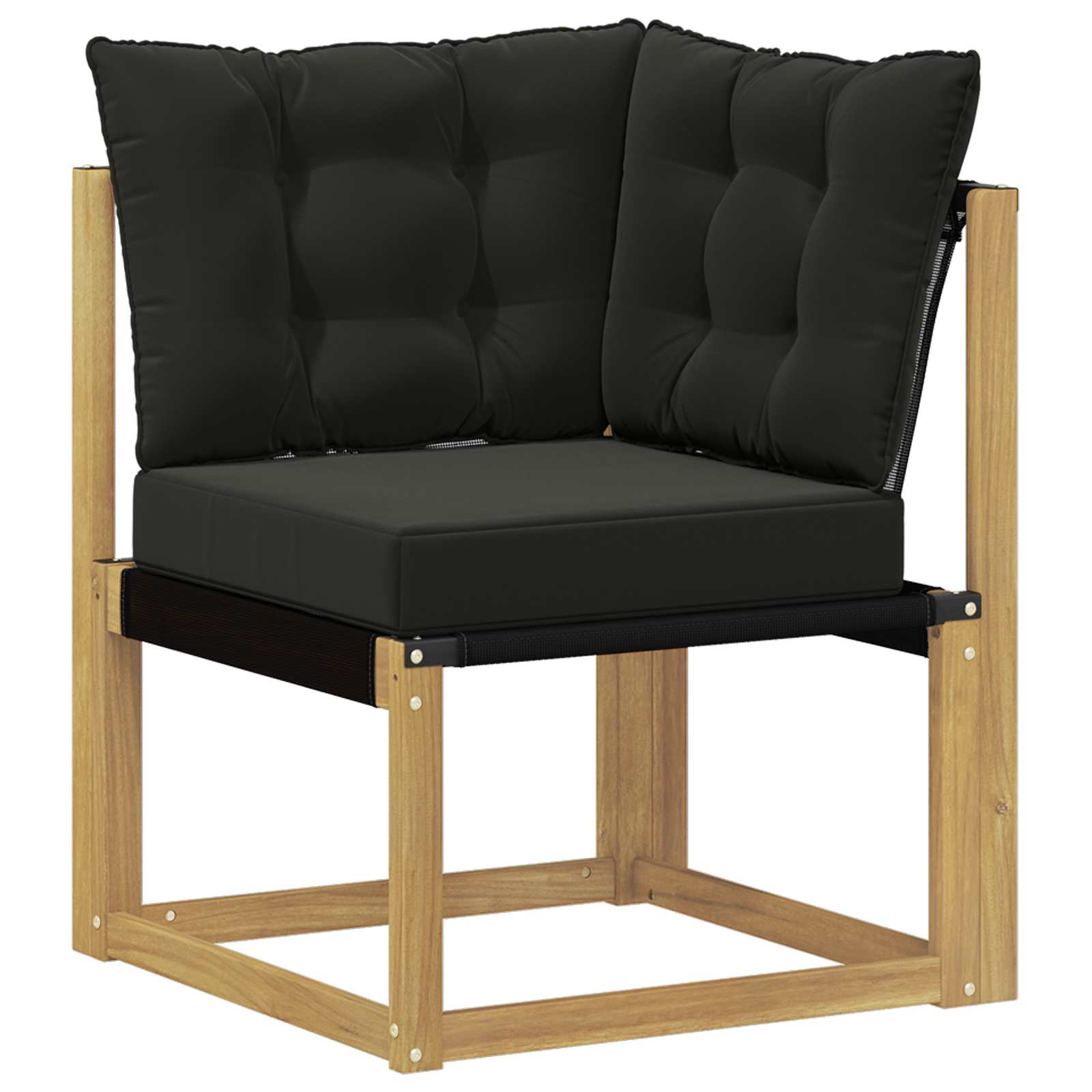 Set vanjskih sofa s jastukom 10 pcs Bijela i crna