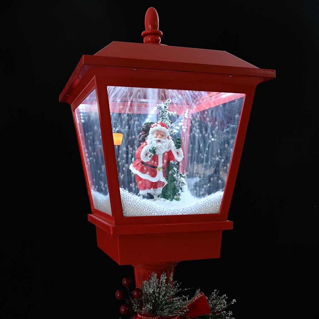 Božićna ulična lampa s lampionom Crvena 40,5x40,5x180cm
