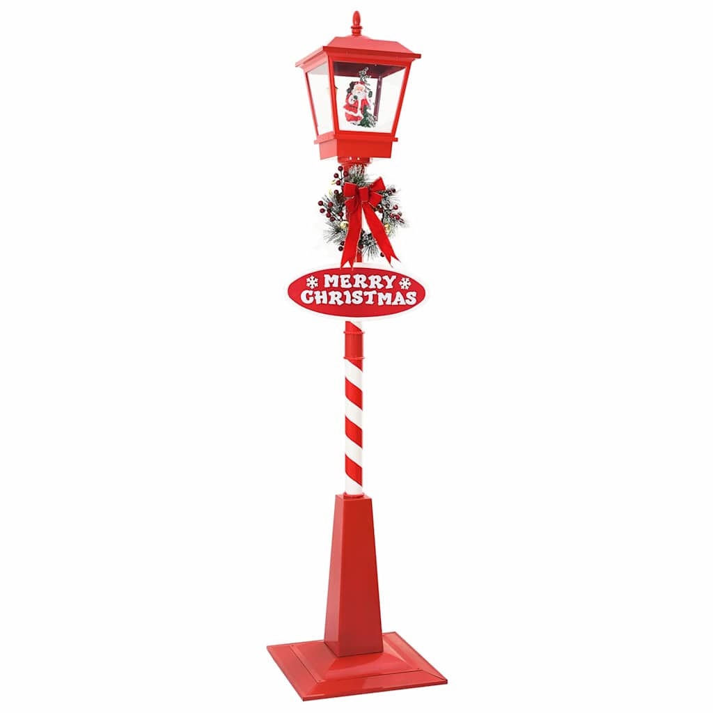 Božićna ulična lampa s lampionom Crvena 40,5x40,5x180cm