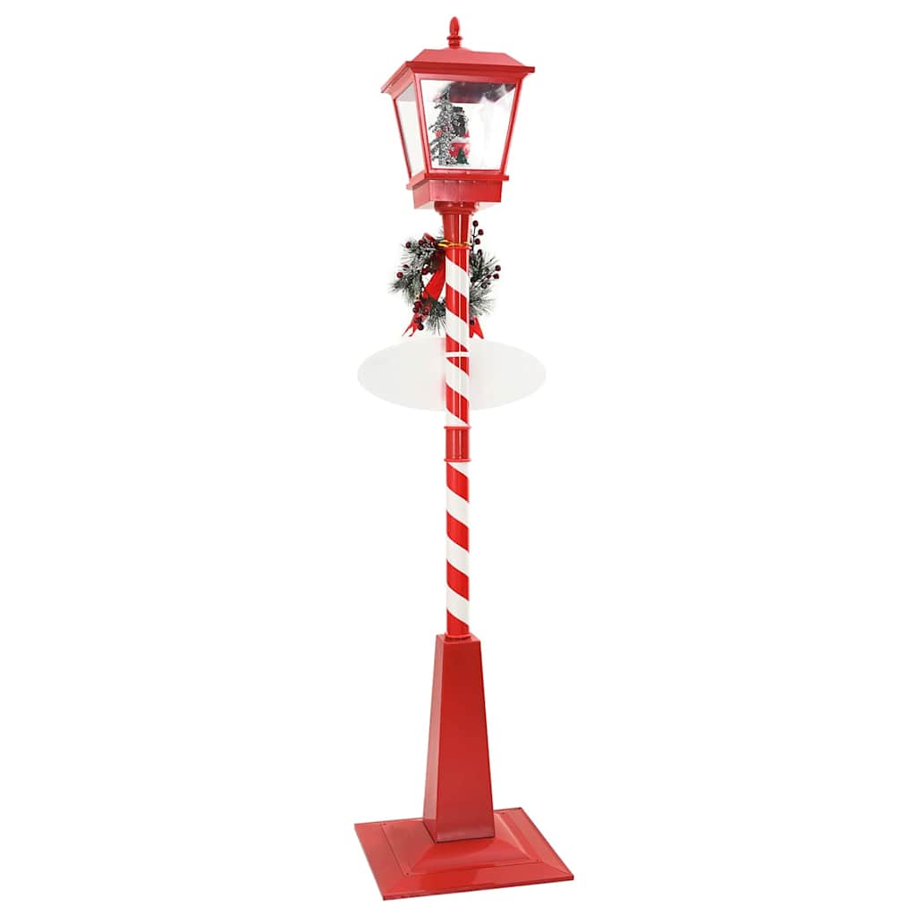 Božićna ulična lampa s lampionom Crvena 40,5x40,5x180cm