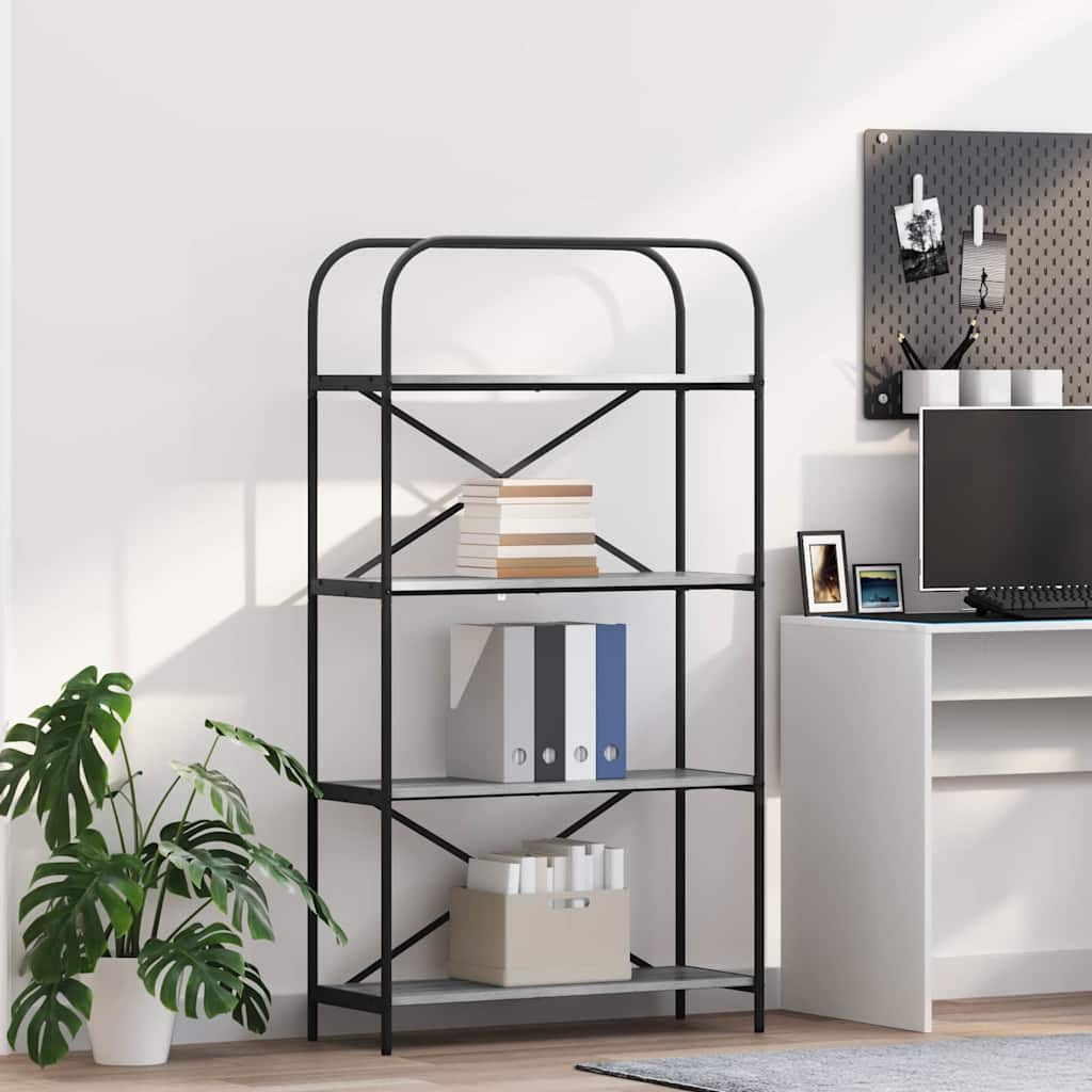 Polica Siva Sonoma 80 x 30 x 146 cm Konstruirano drvo