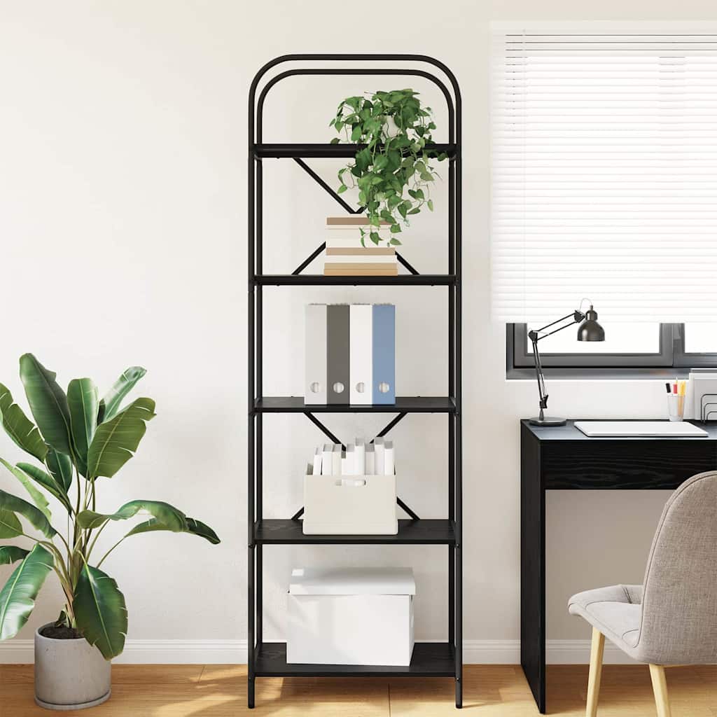 Polica Crni hrast 60 x 30 x 183 cm Konstruirano drvo